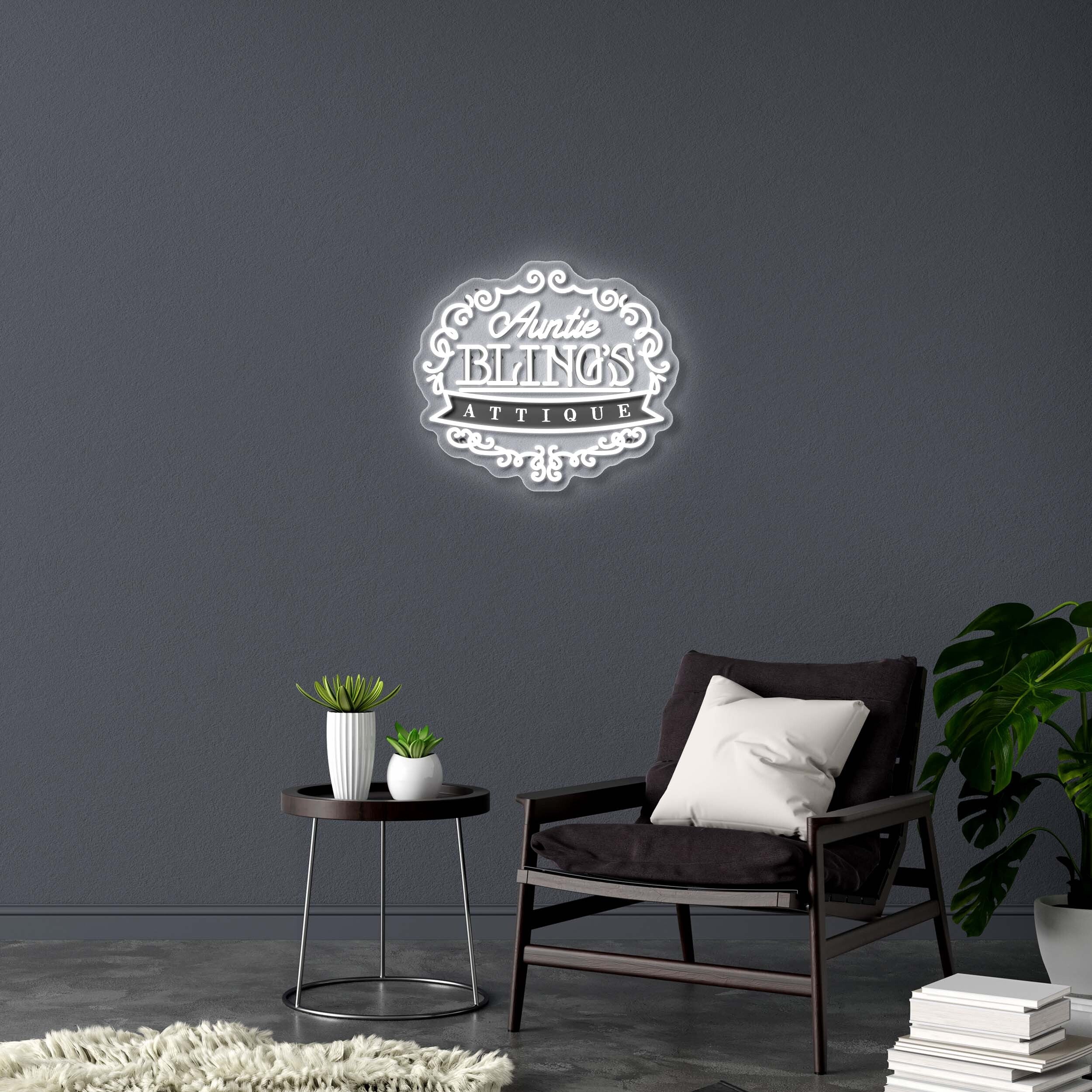 AUNTIE BLINGS ATTIQUE - Premium Neon Artwork