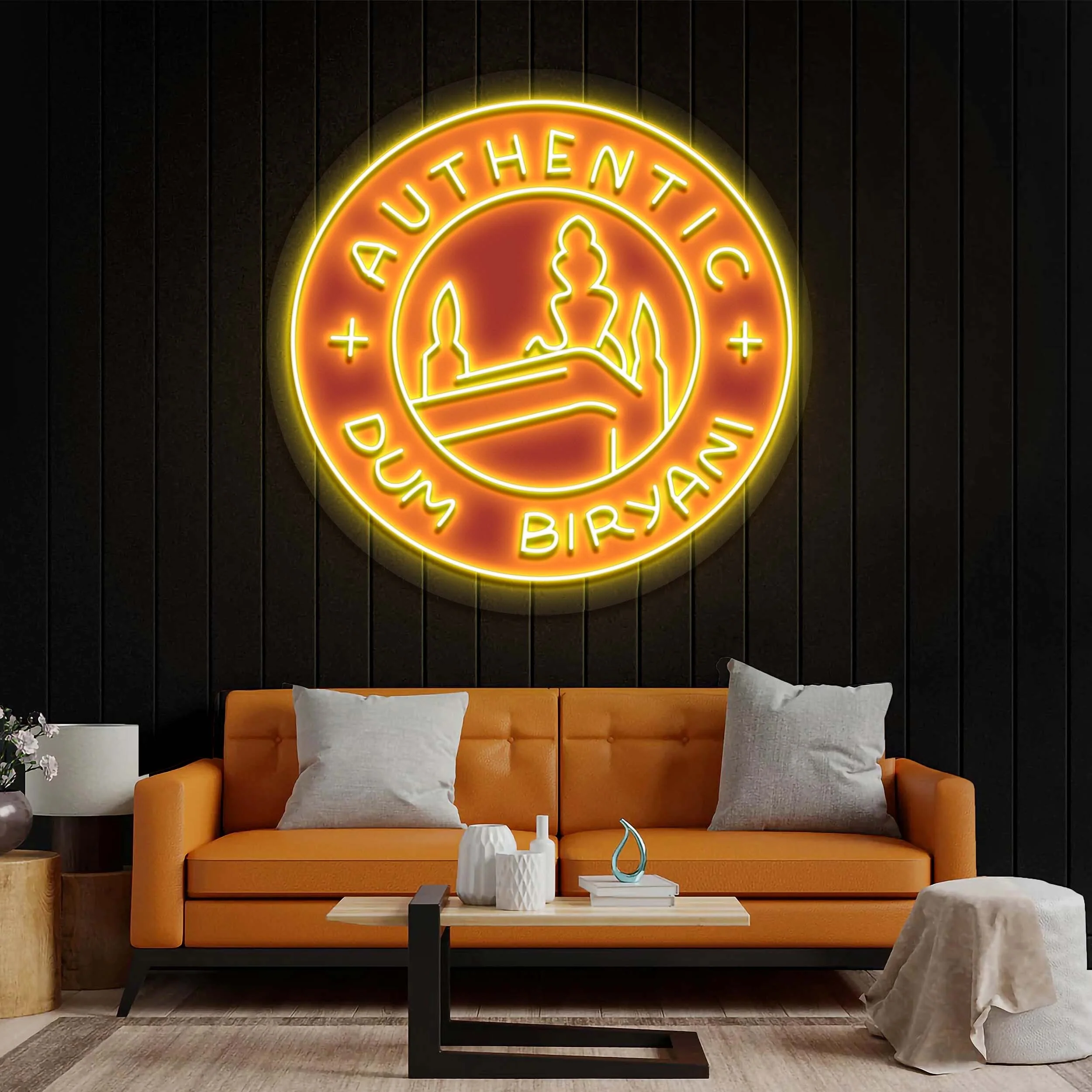 AUTHENTIC DUM BIRYANI - Premium Neon Artwork