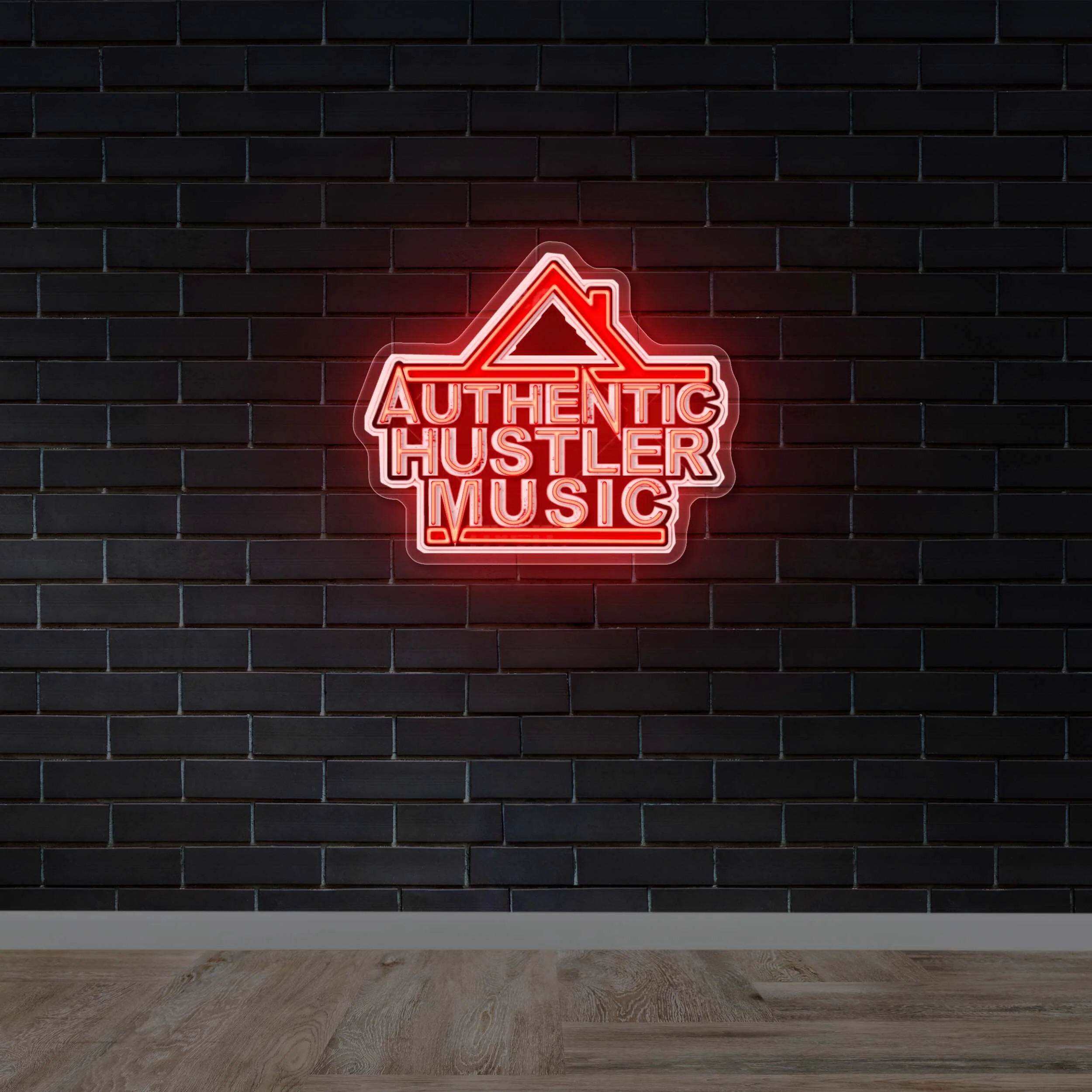 AUTHENTIC HUSTLER MUSIC - Premium Neon Artwork