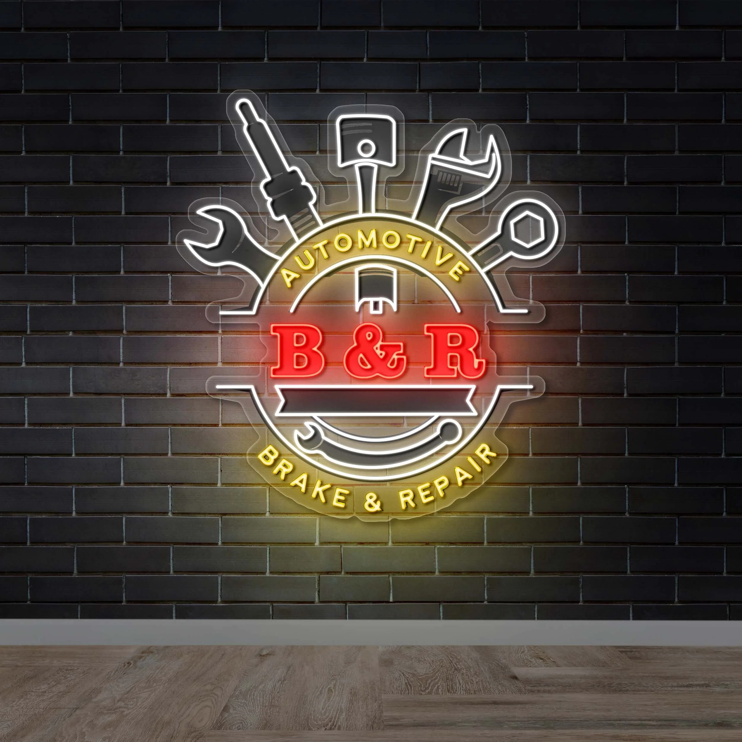 Automotive Brake & Repair - Premium Neon Artwork - Image 3
