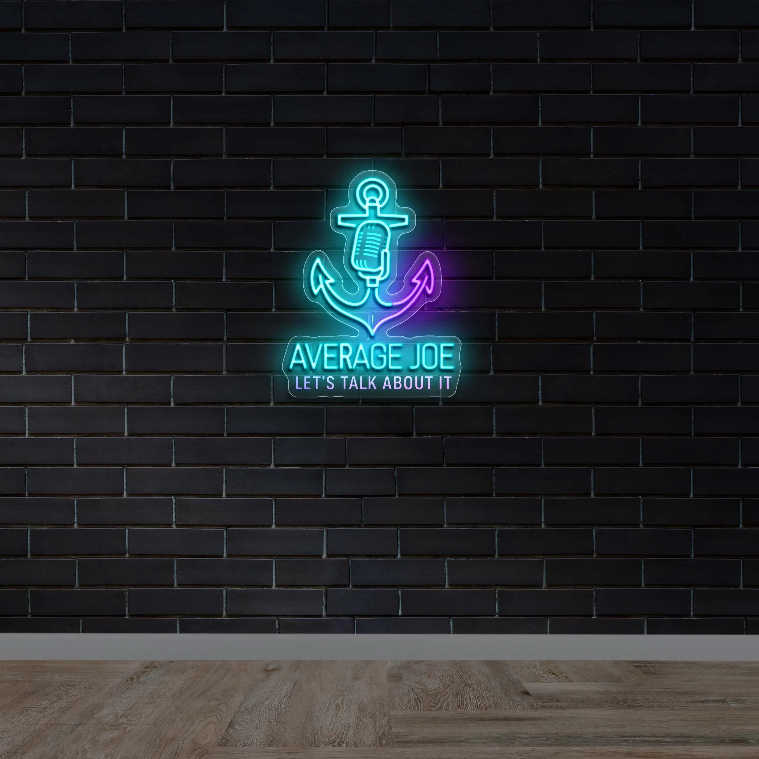 Average Joe Let’s Talk About It - Premium Neon Artwork