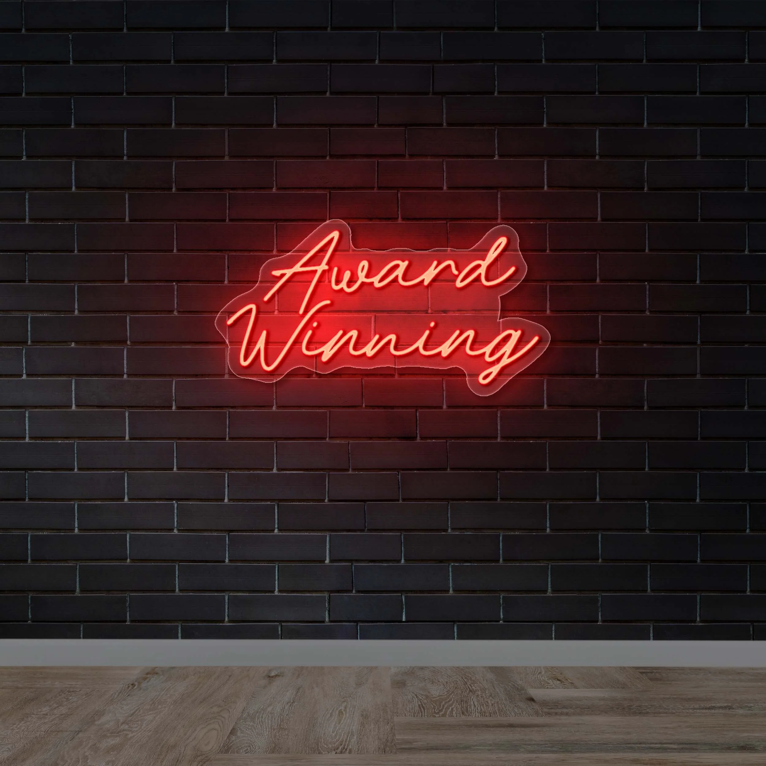 Award Winning (2 rows, cursive) - Premium Neon Artwork