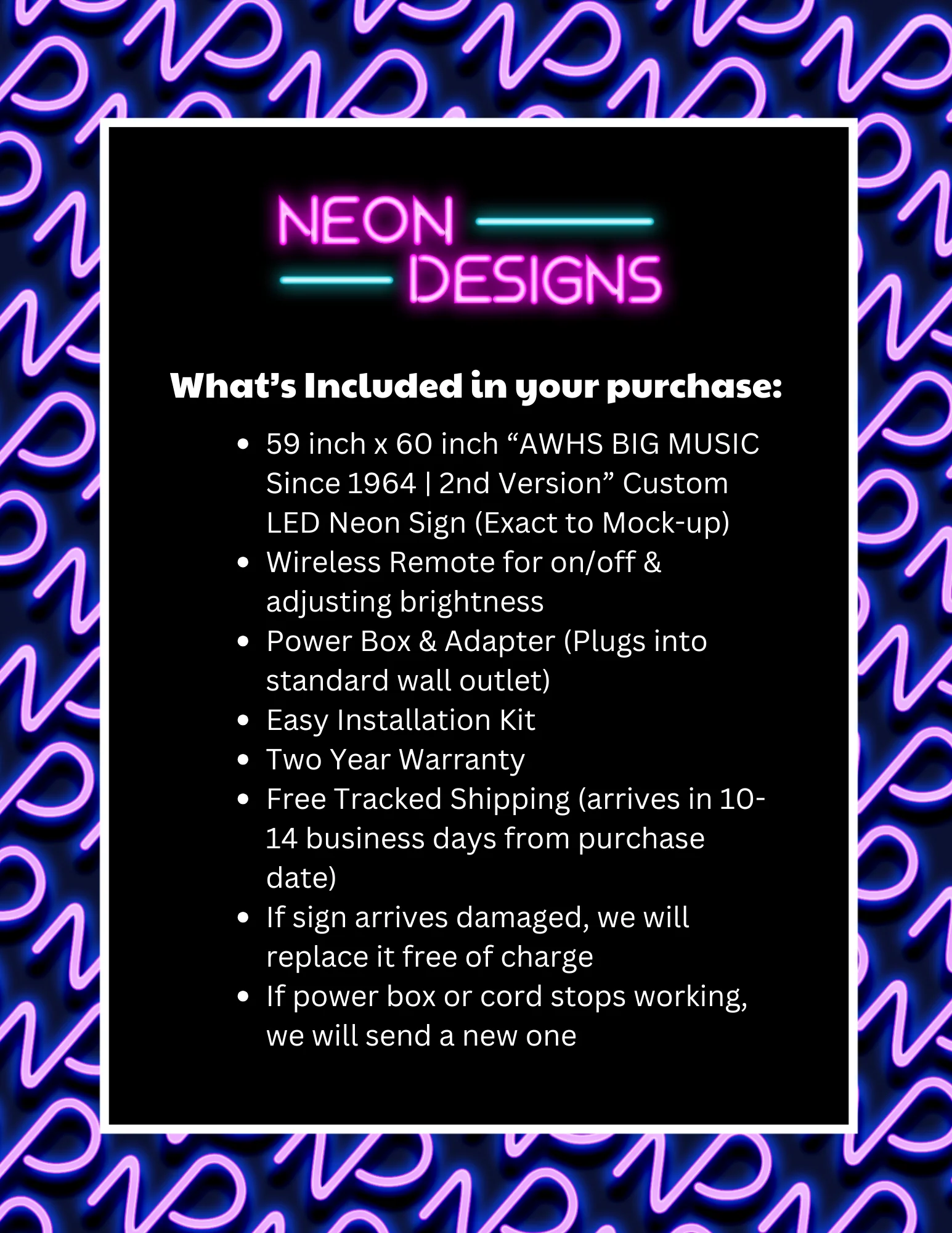AWHS BIG LOVE  - Premium Neon Artwork - Image 2