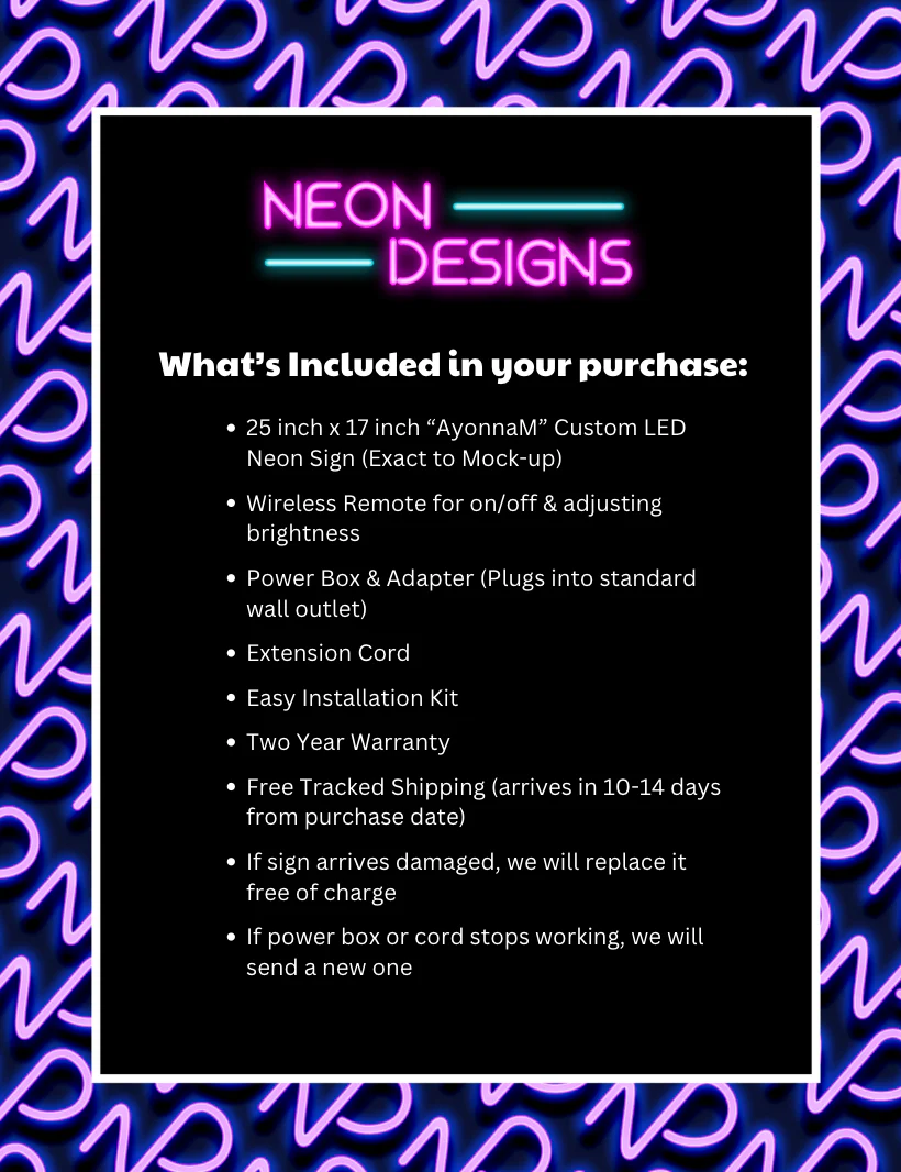 Ayonna M - Premium Neon Artwork - Image 3