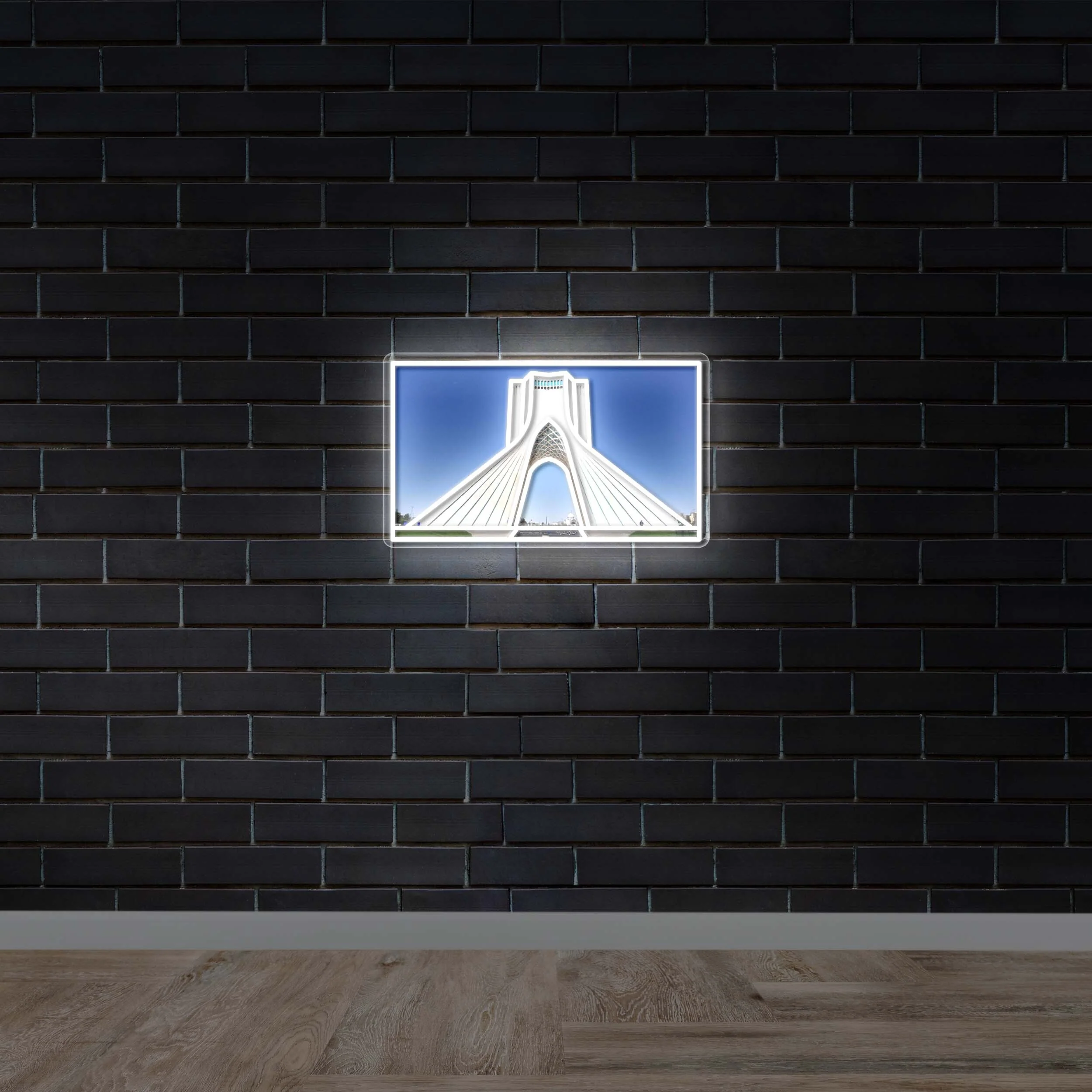 AZADI TOWER - Premium Neon Artwork