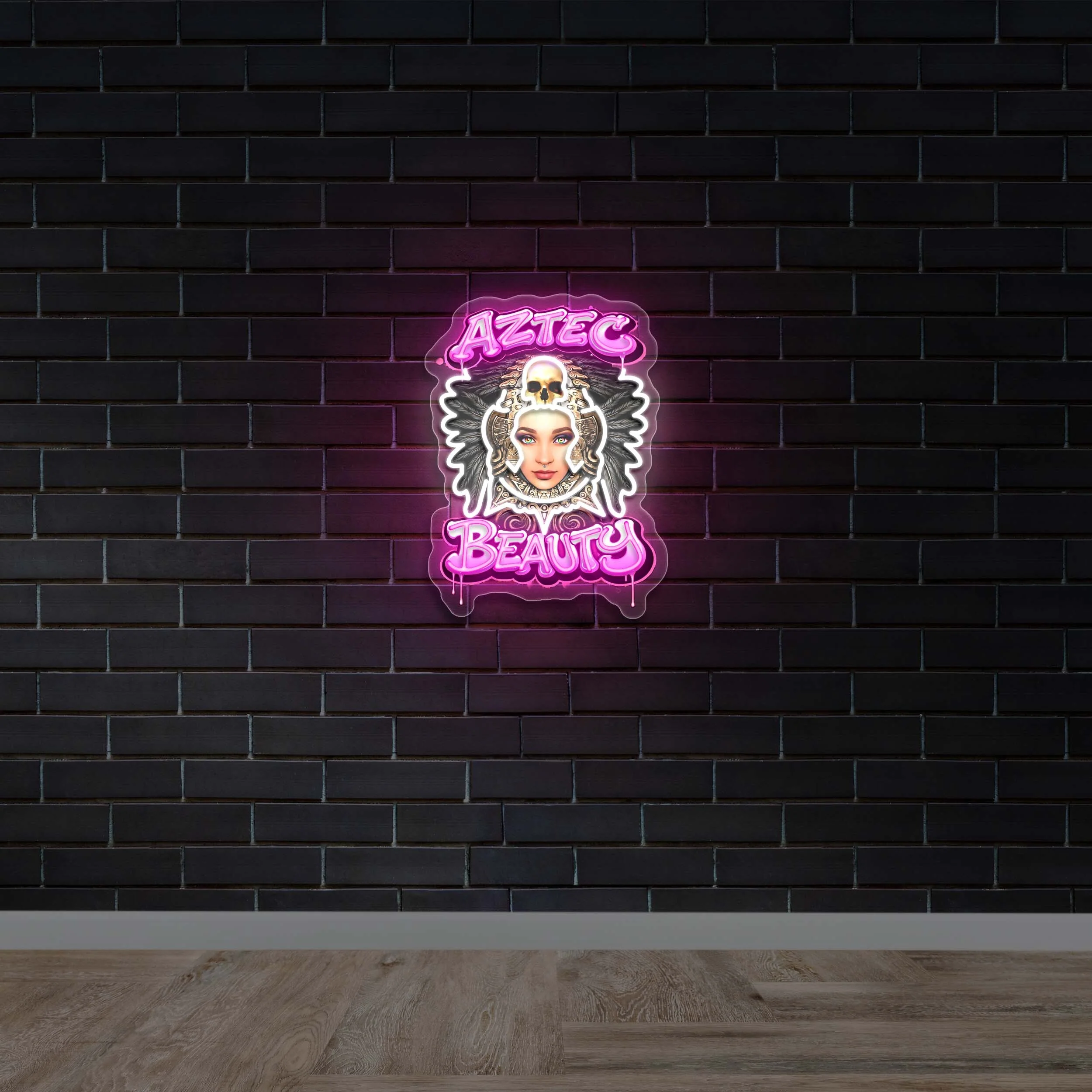 Aztec Beauty - Premium Neon Artwork