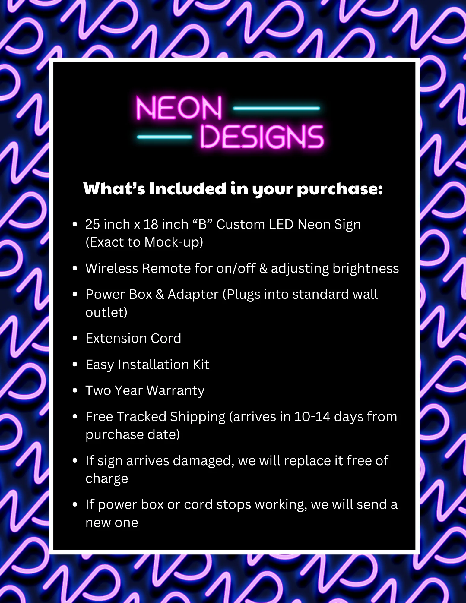 B - Premium Neon Artwork - Image 2