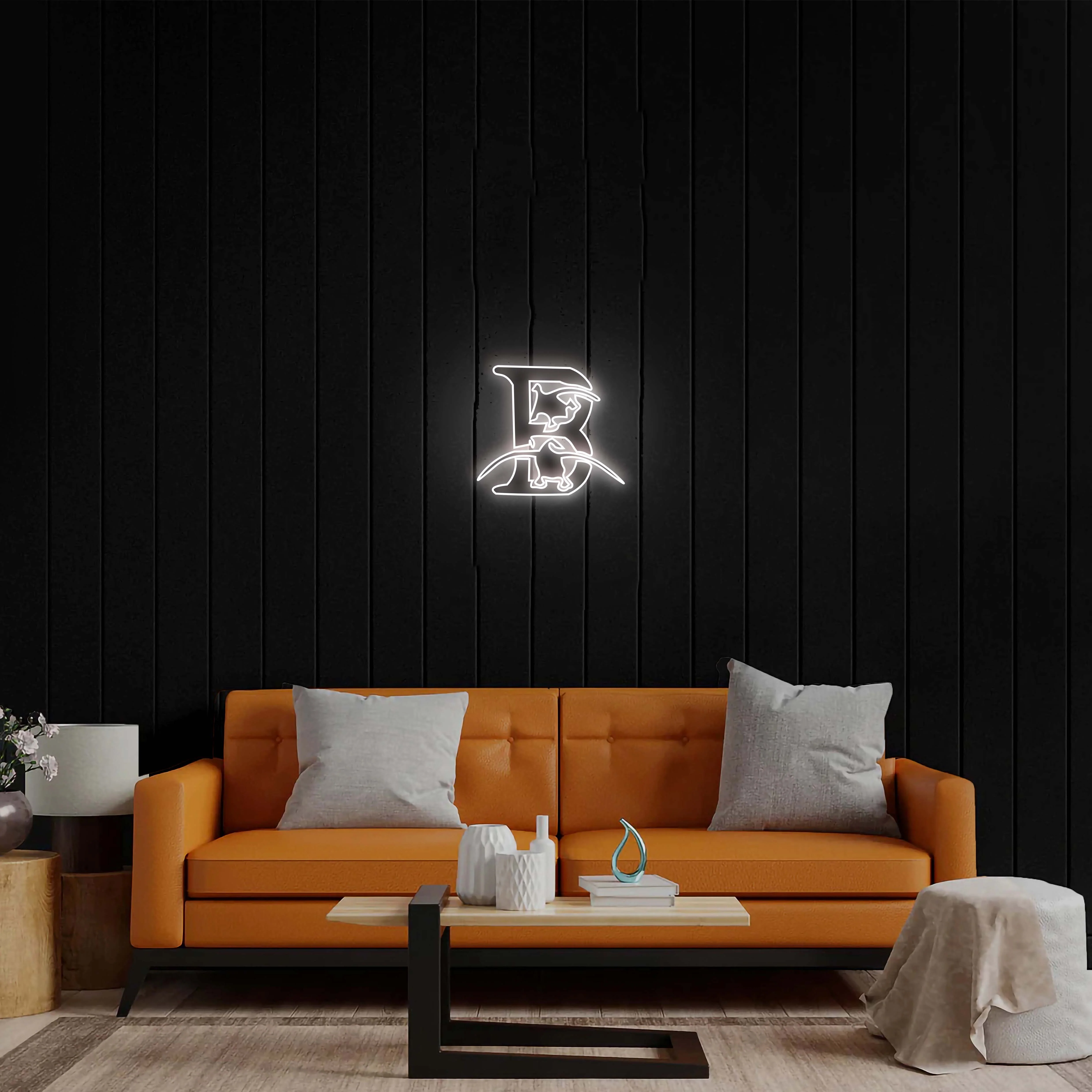 B with Ducks - Premium Neon Artwork