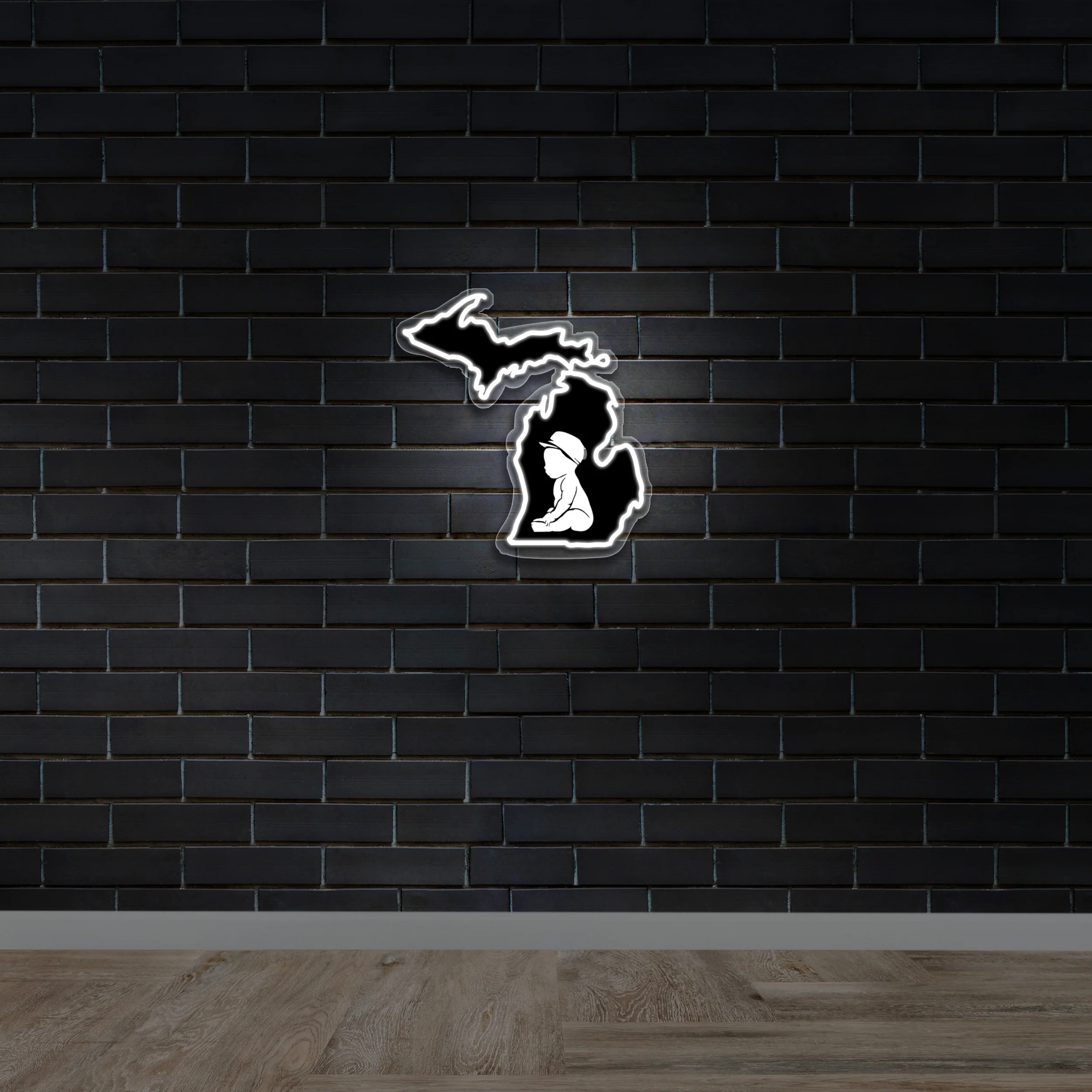 Baby Silhouette - Premium Neon Artwork