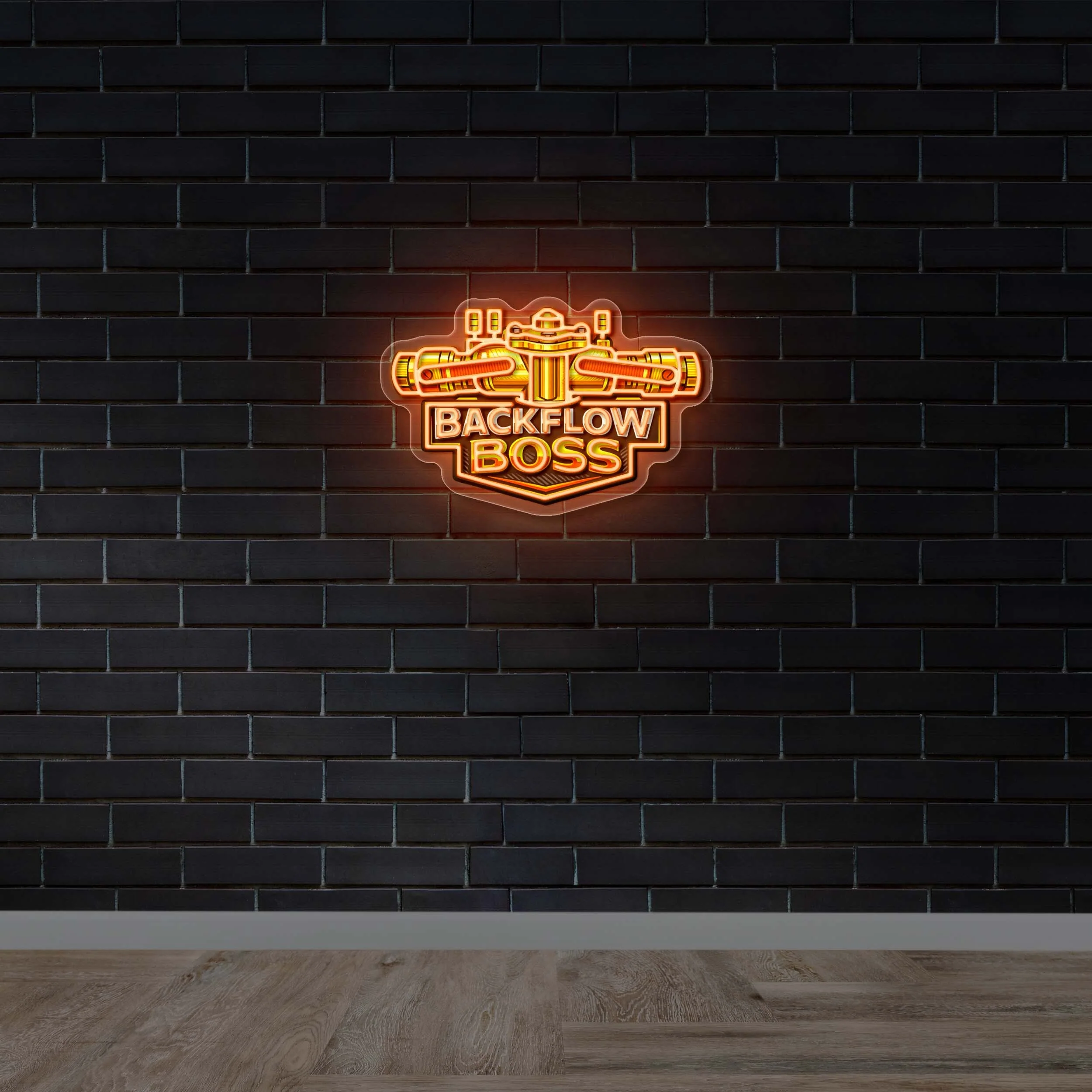 BACKFLOW BOSS - Premium Neon Artwork