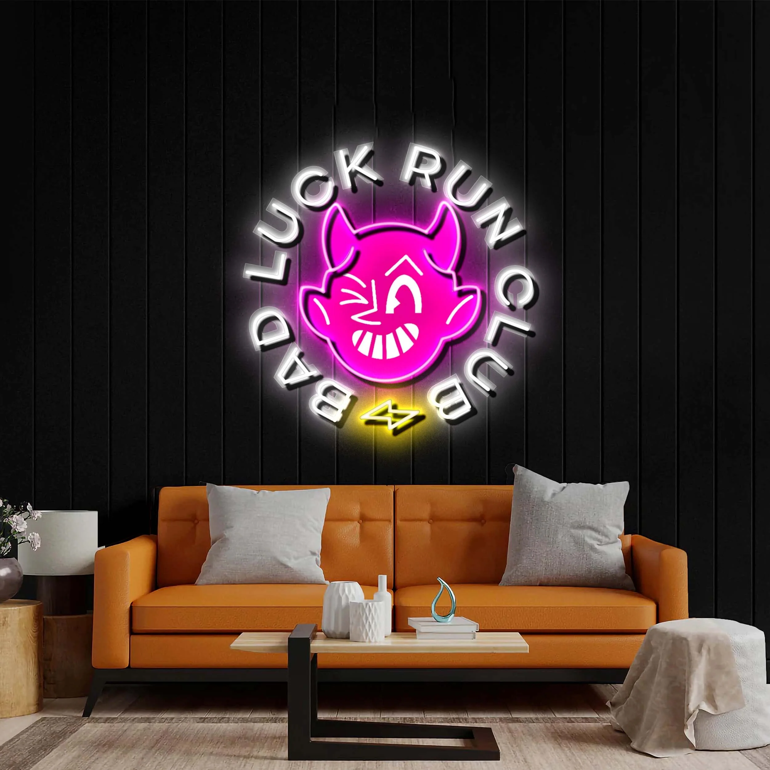 Bad Luck Run Club - Premium Neon Artwork