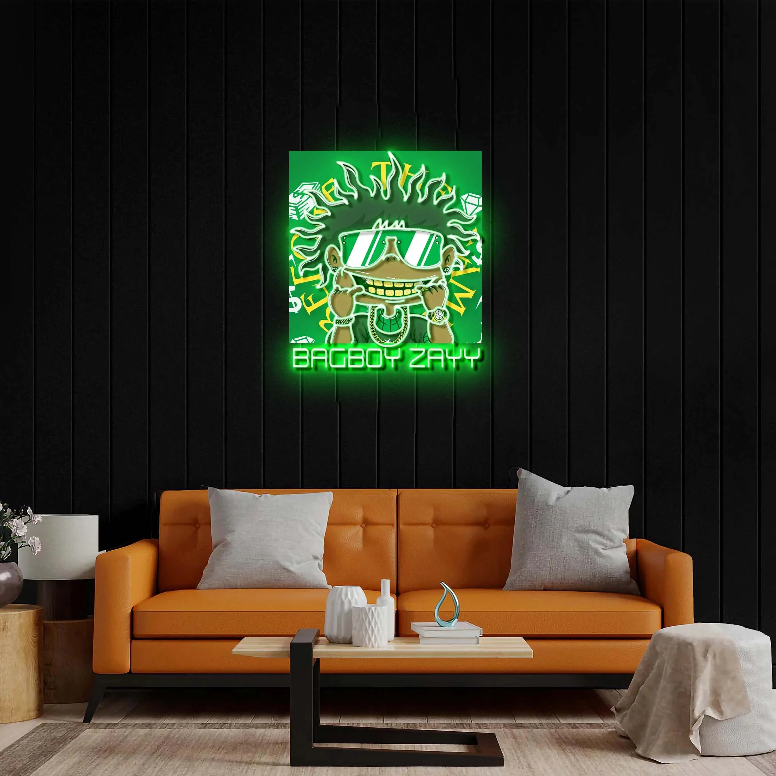 BAGBOY ZAYY - Premium Neon Artwork