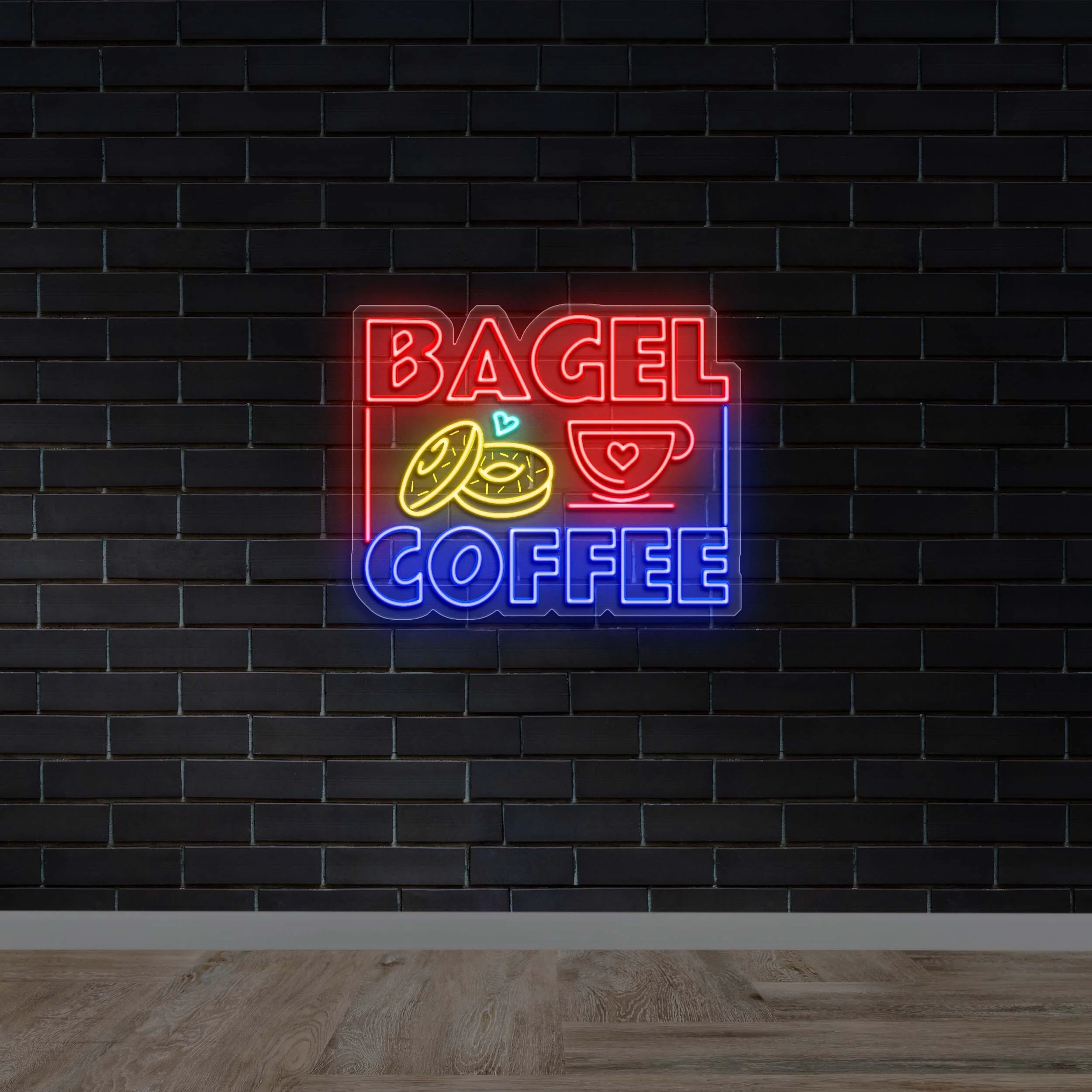 BAGEL COFFEE - Premium Neon Artwork
