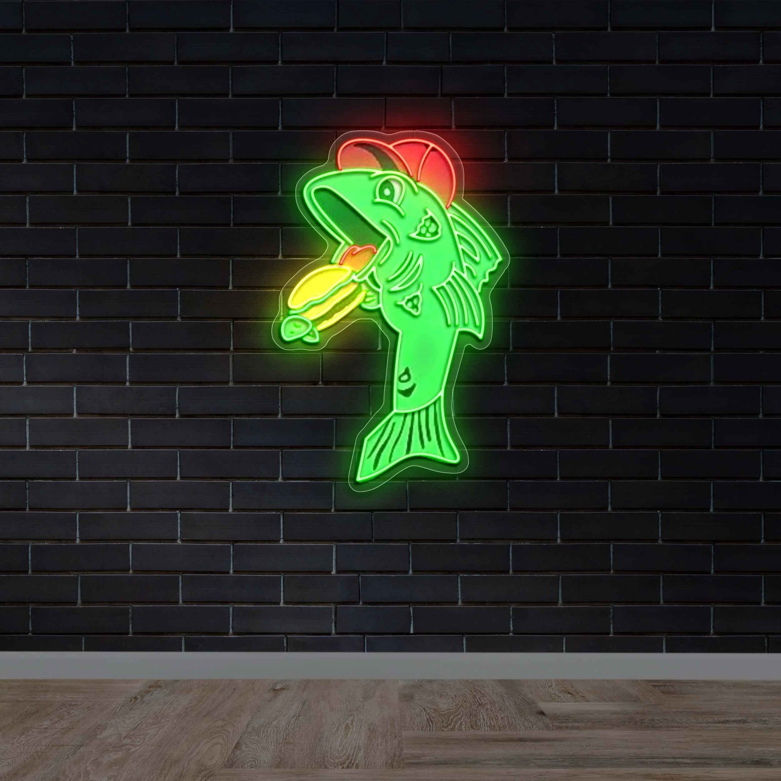 Bait Shop Burgers logo - Premium Neon Artwork
