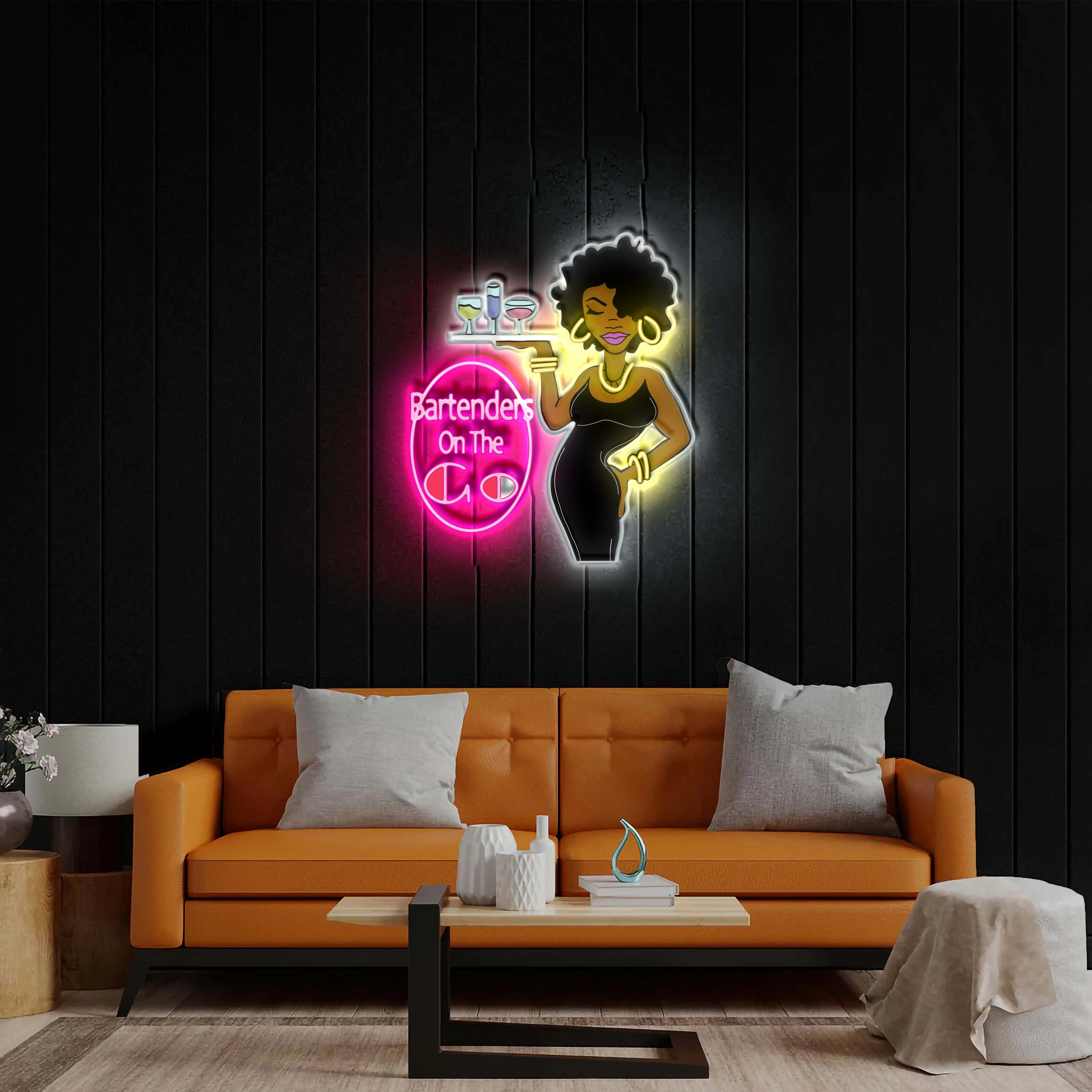 Bartenders On The Go  – Premium Neon Artwork