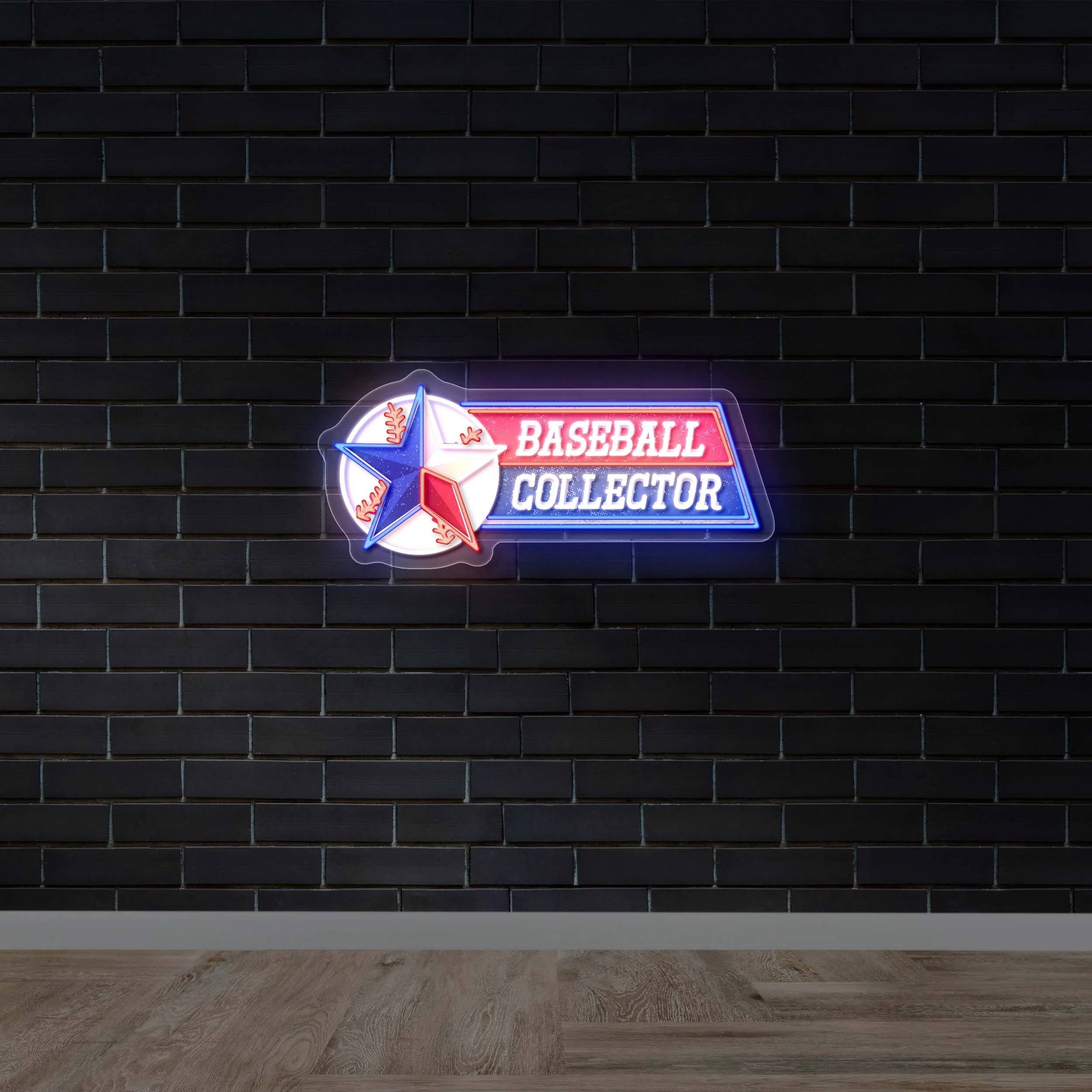 Baseball Collector - Premium Neon Artwork