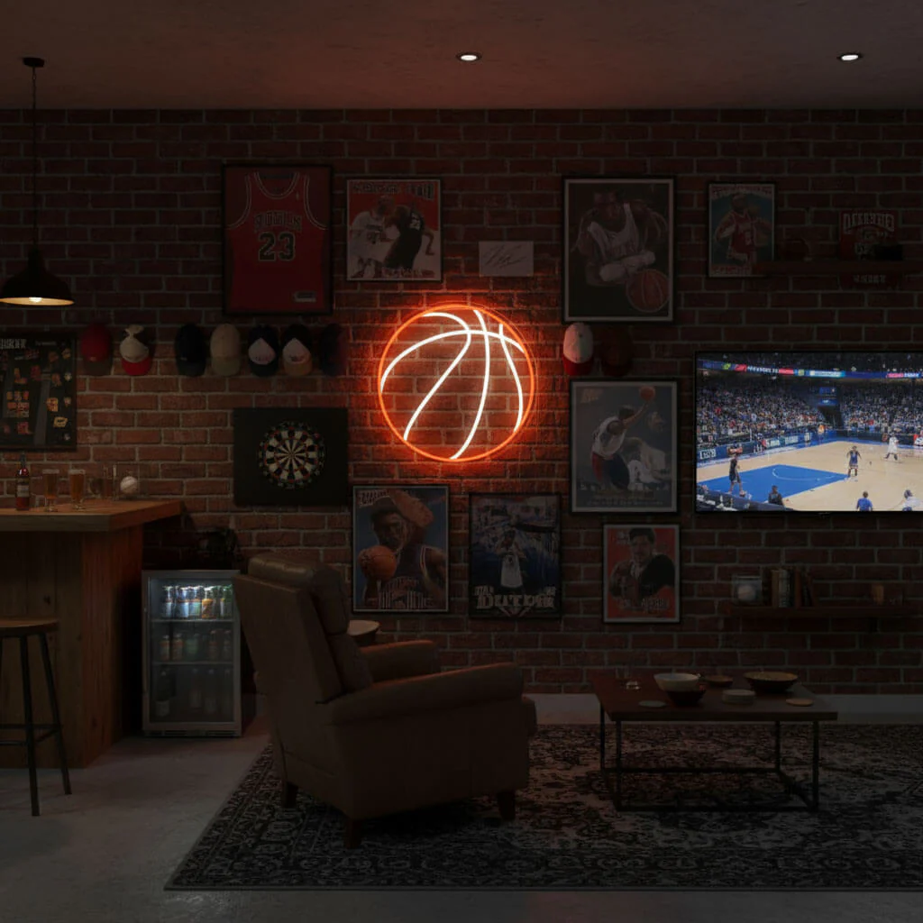 Basketball Man Cave LED Neon Sign - Image 3