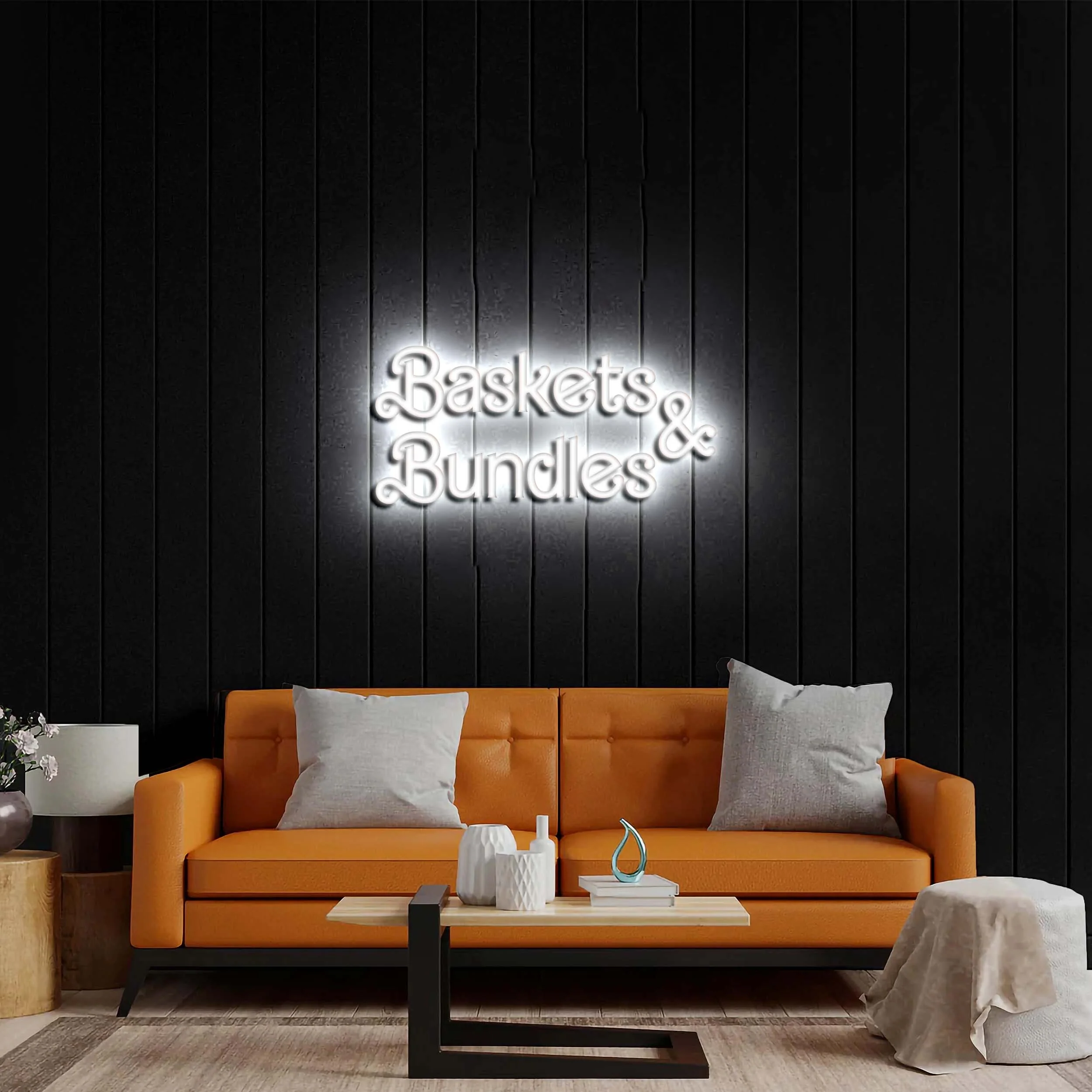 Baskets & Bundles - Premium Neon Artwork