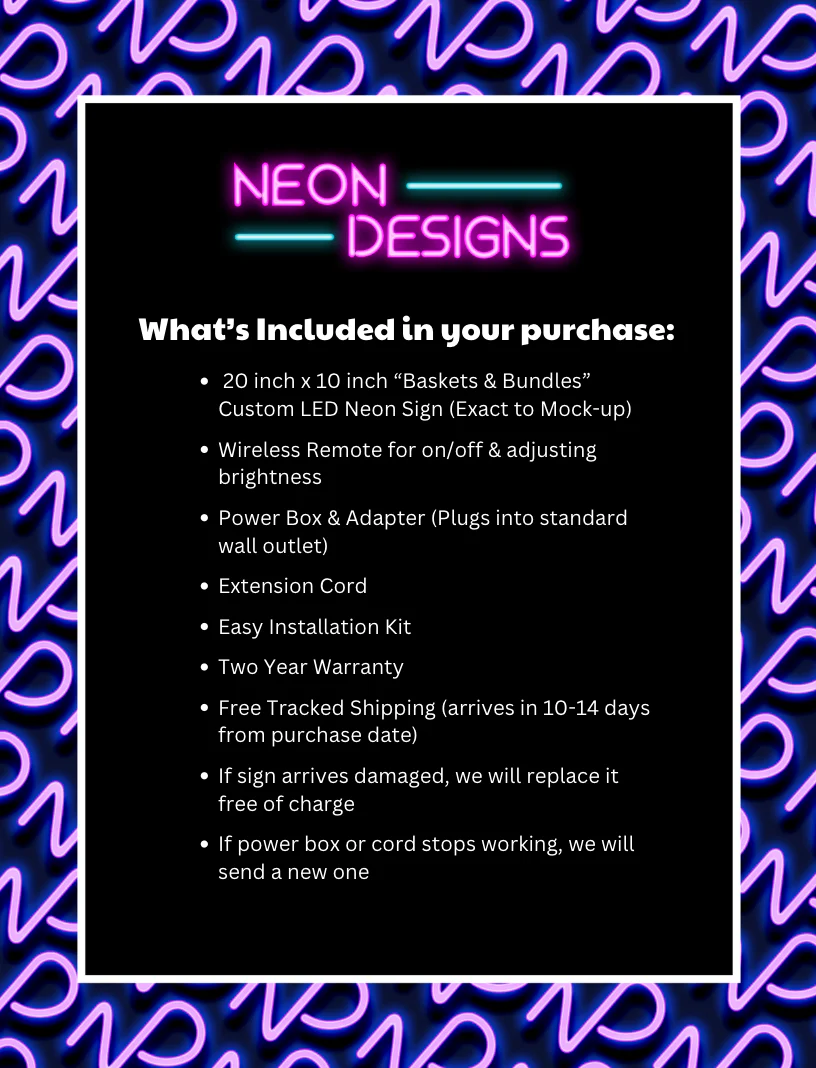 Baskets & Bundles - Premium Neon Artwork - Image 2