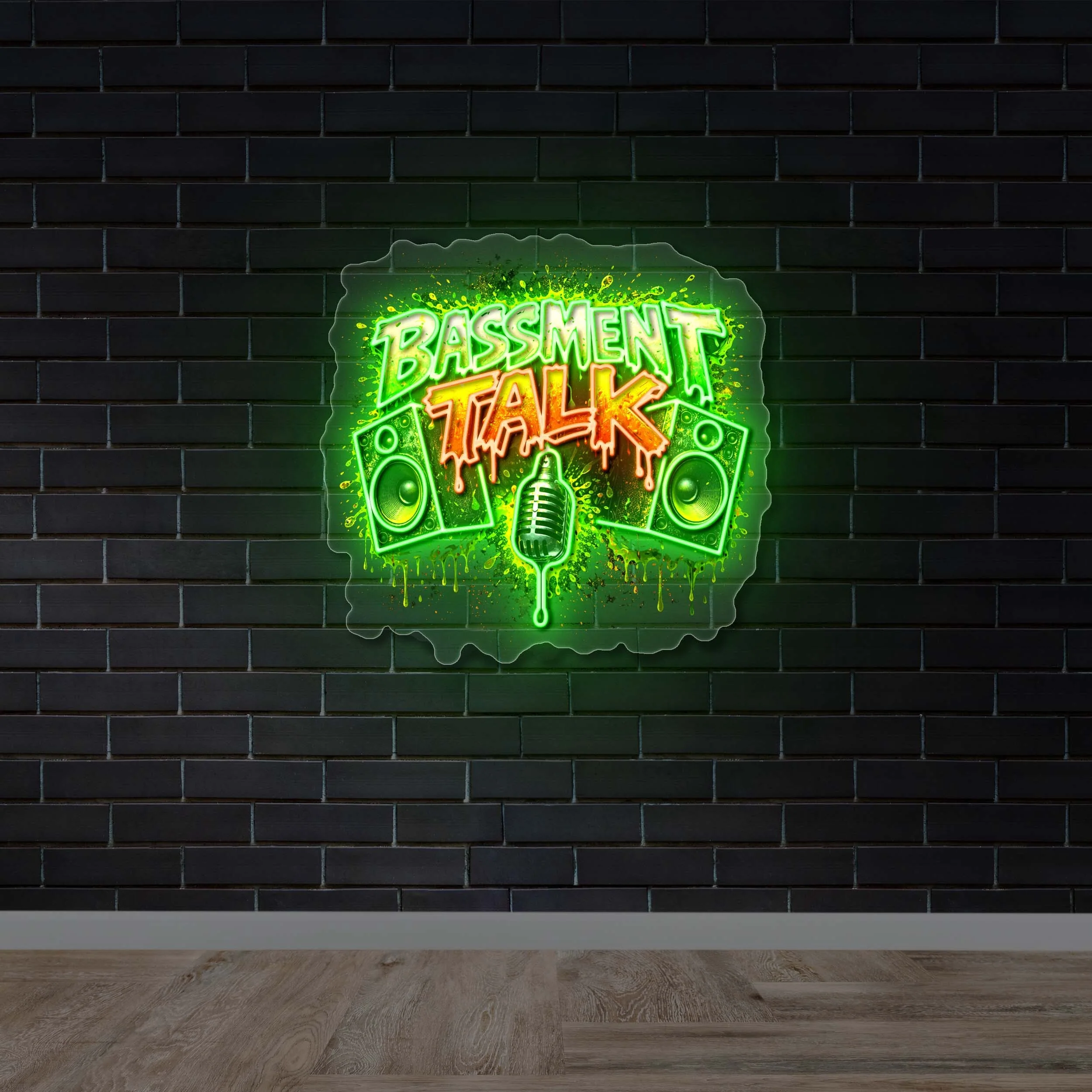 BASSMENT TALK - Premium Neon Artwork