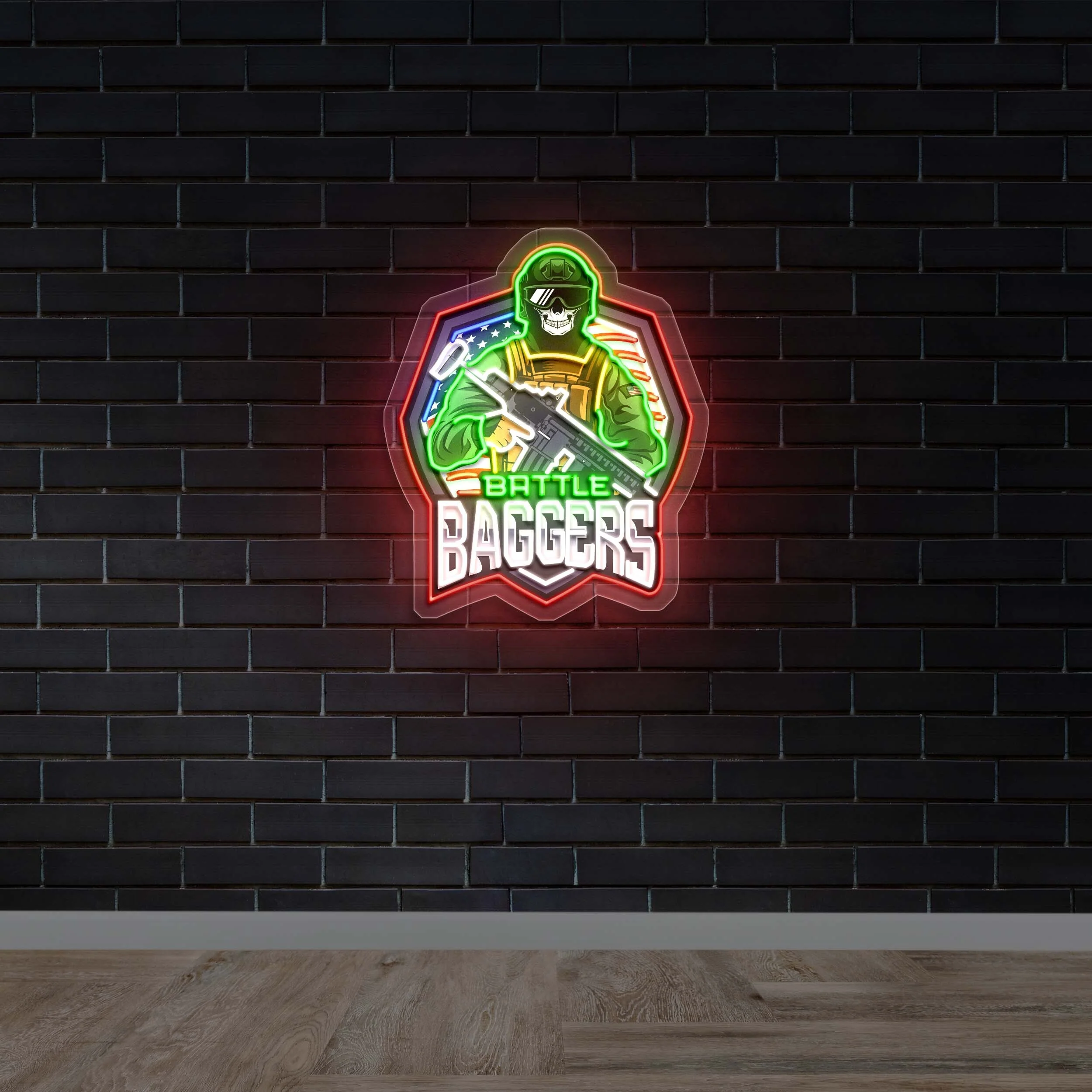 BATTLE BAGGERS - Premium Neon Artwork