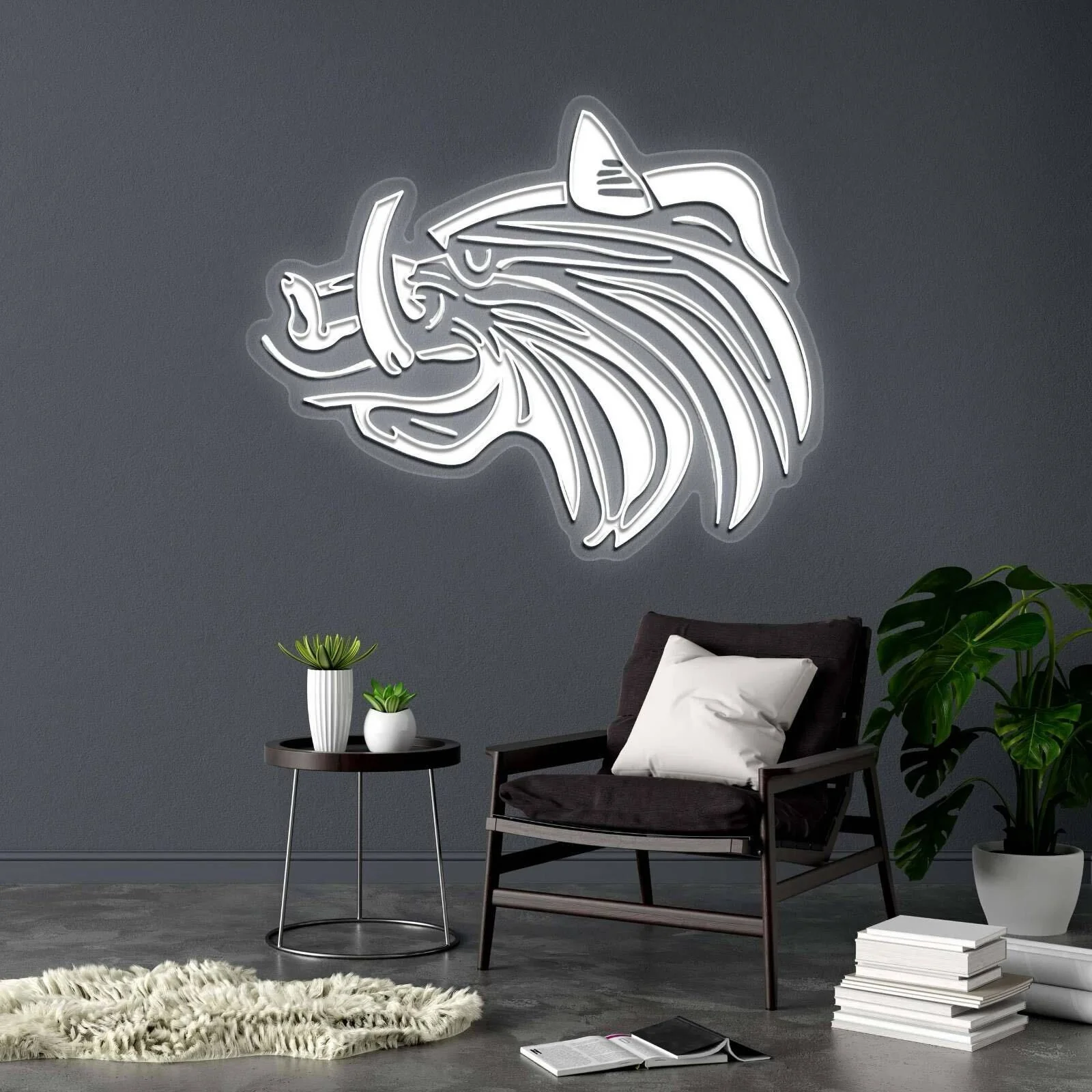 BAYOU BOARS logo - Premium Neon Artwork
