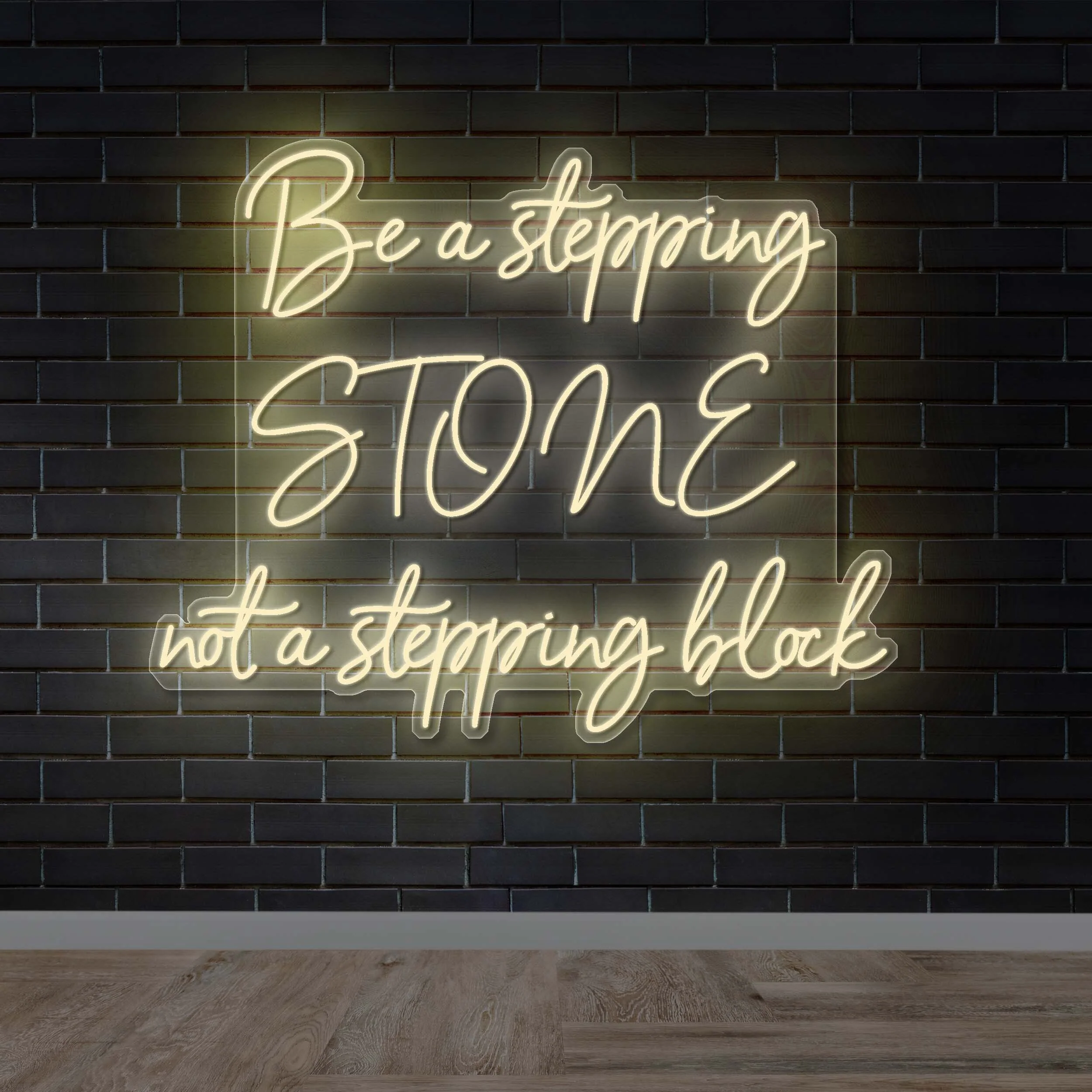 Be a stepping STONE not a stepping block - Premium Neon Artwork - Image 2
