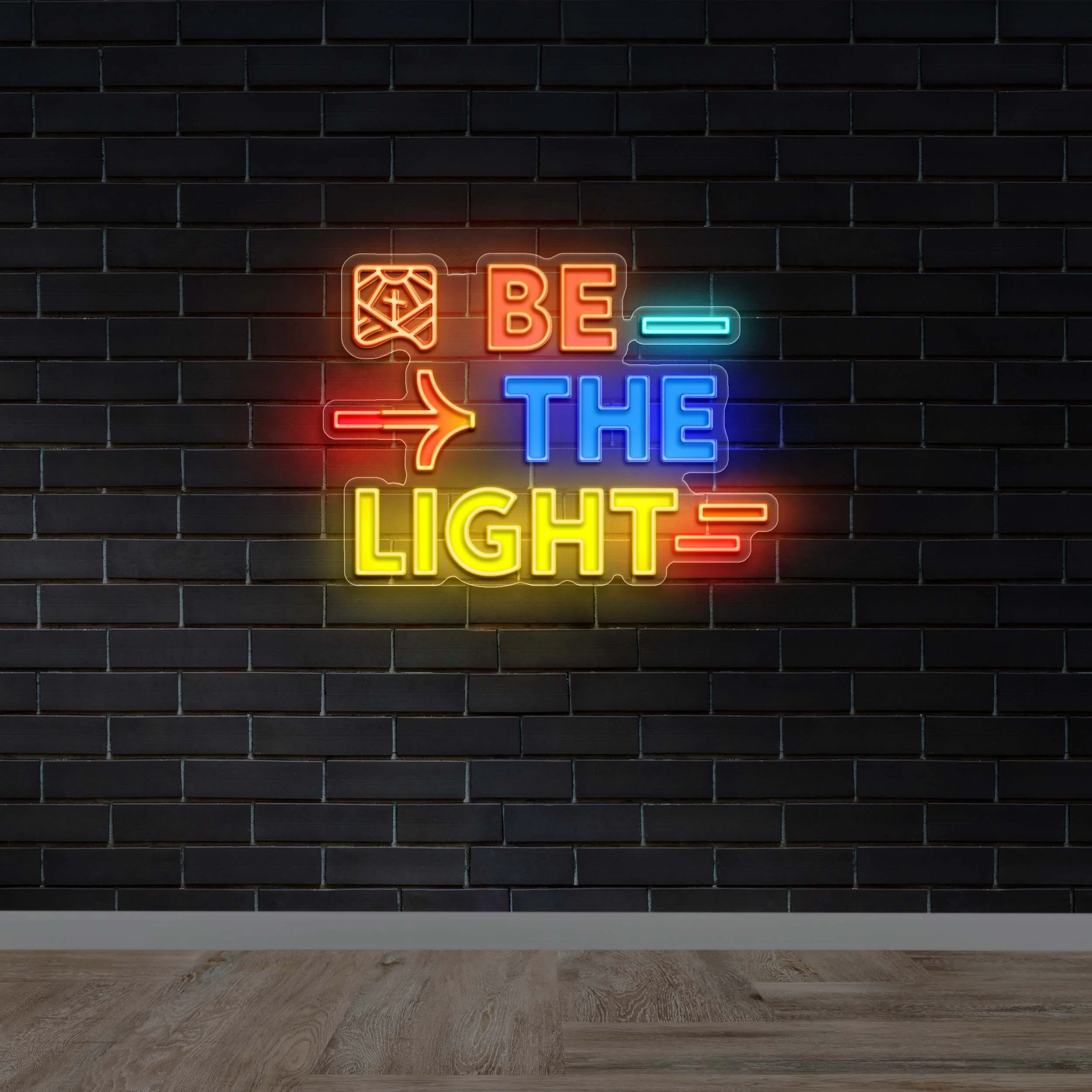 BE THE LIGHT - Premium Neon Artwork