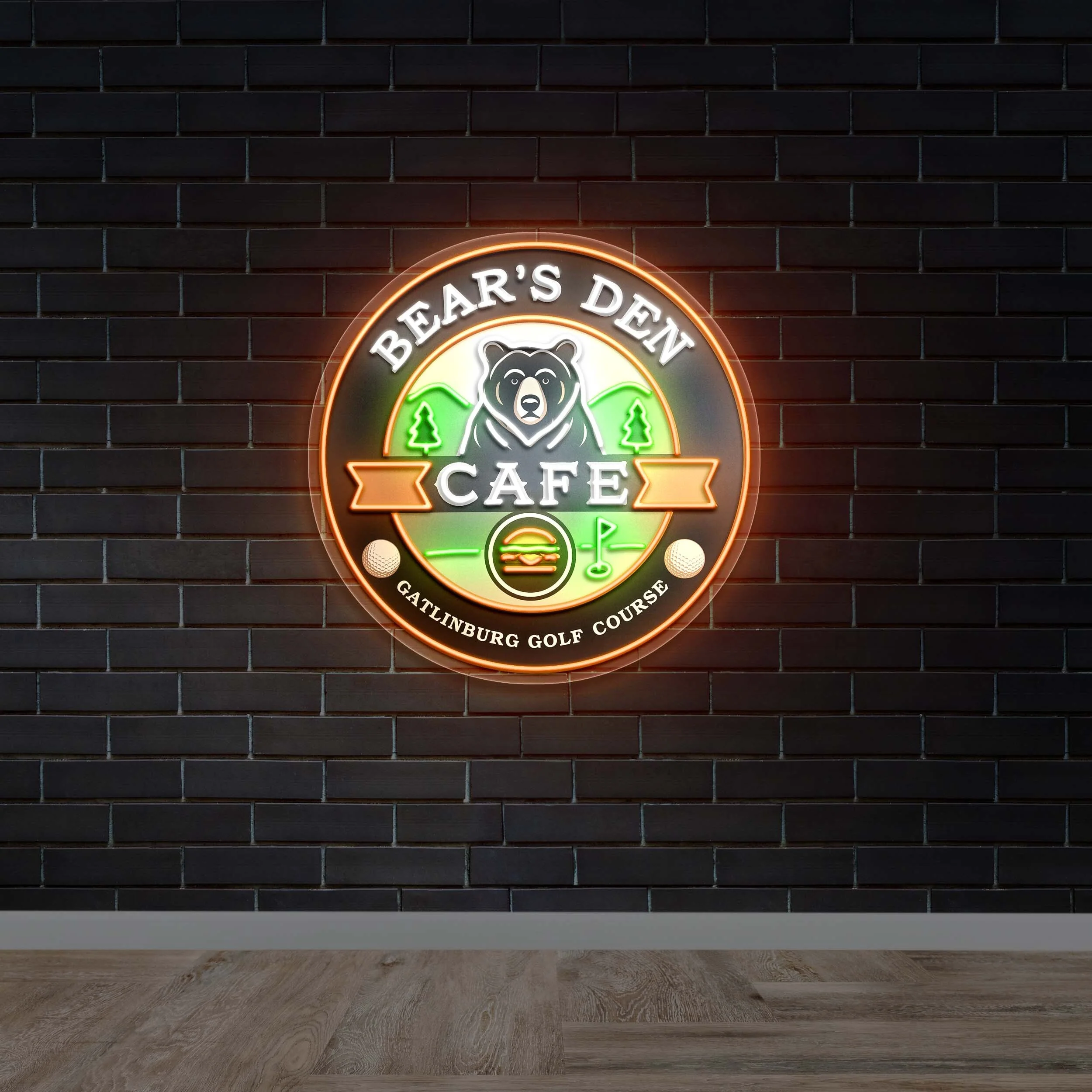 BEAR’s DEN CAFE - Premium Neon Artwork