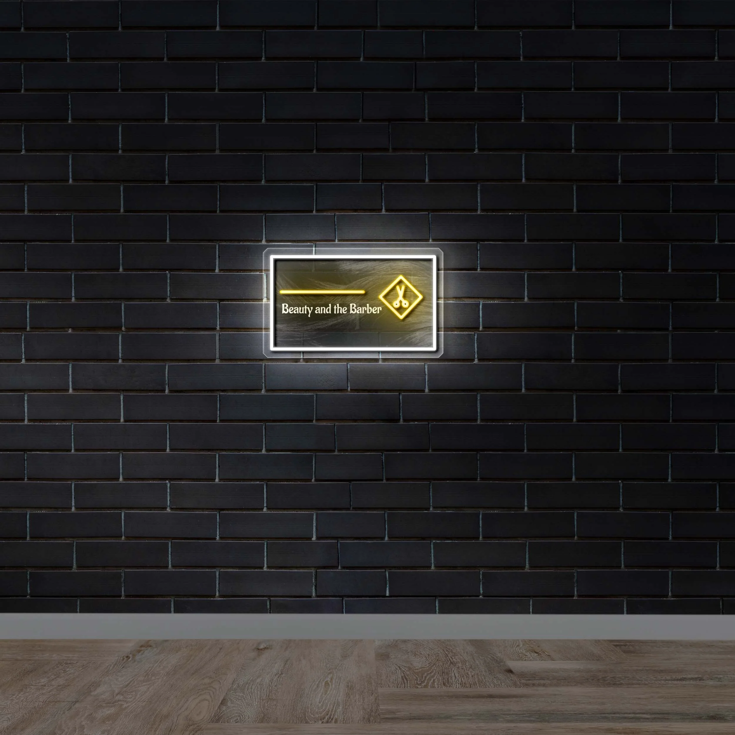 BEAUTY AND THE BARBER - Premium Neon Artwork