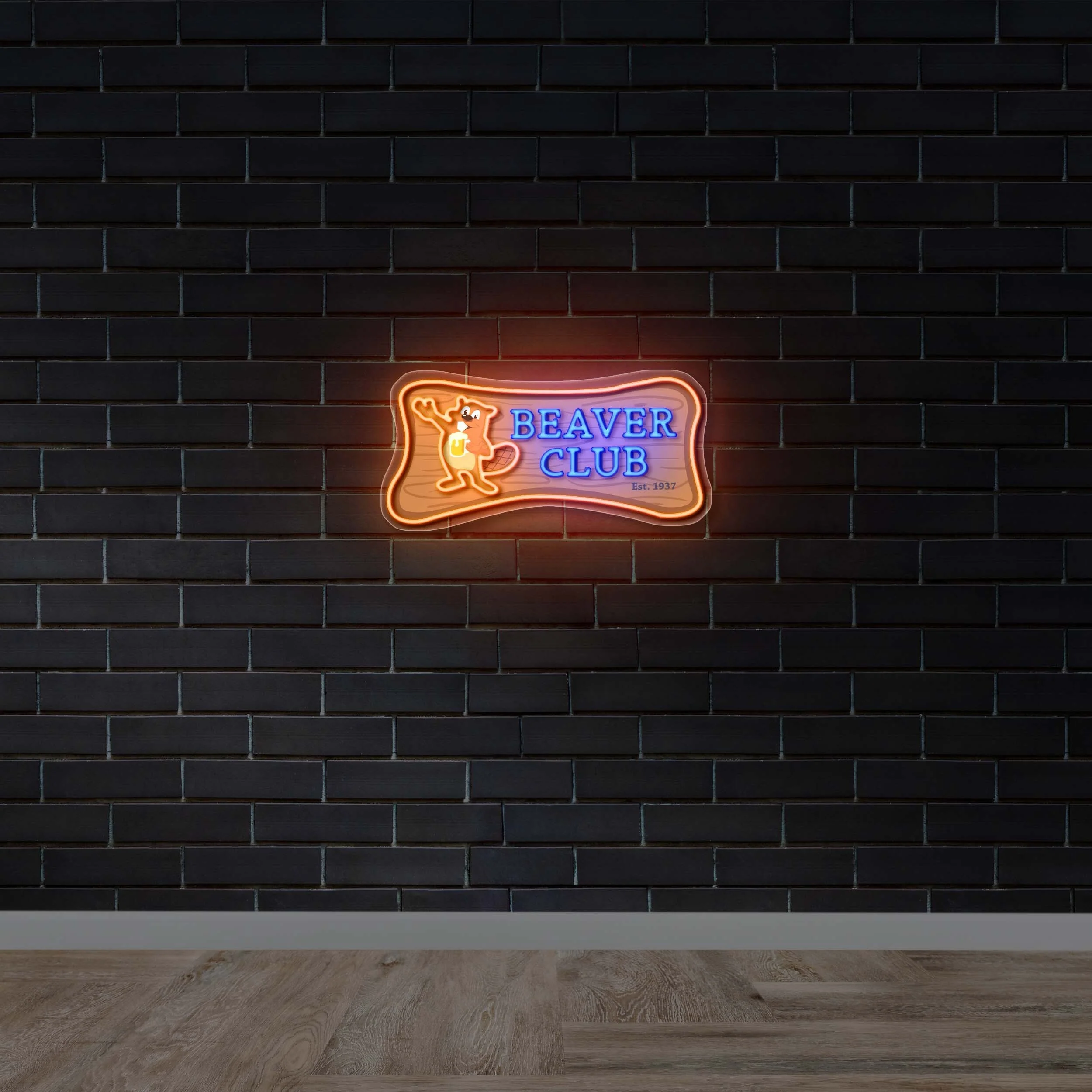 Beaver Club - Premium Neon Artwork