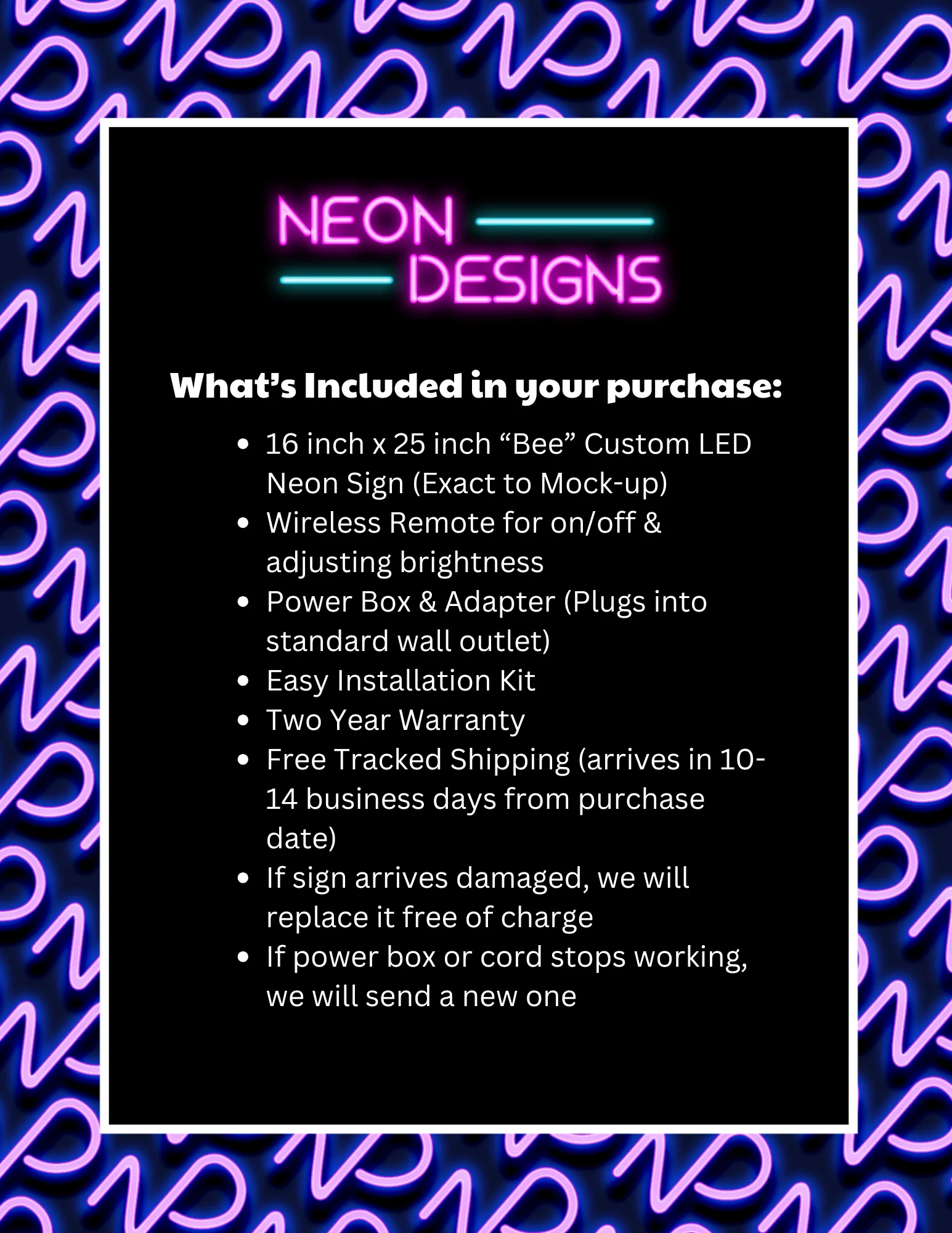 Bee - Premium Neon Artwork - Image 2