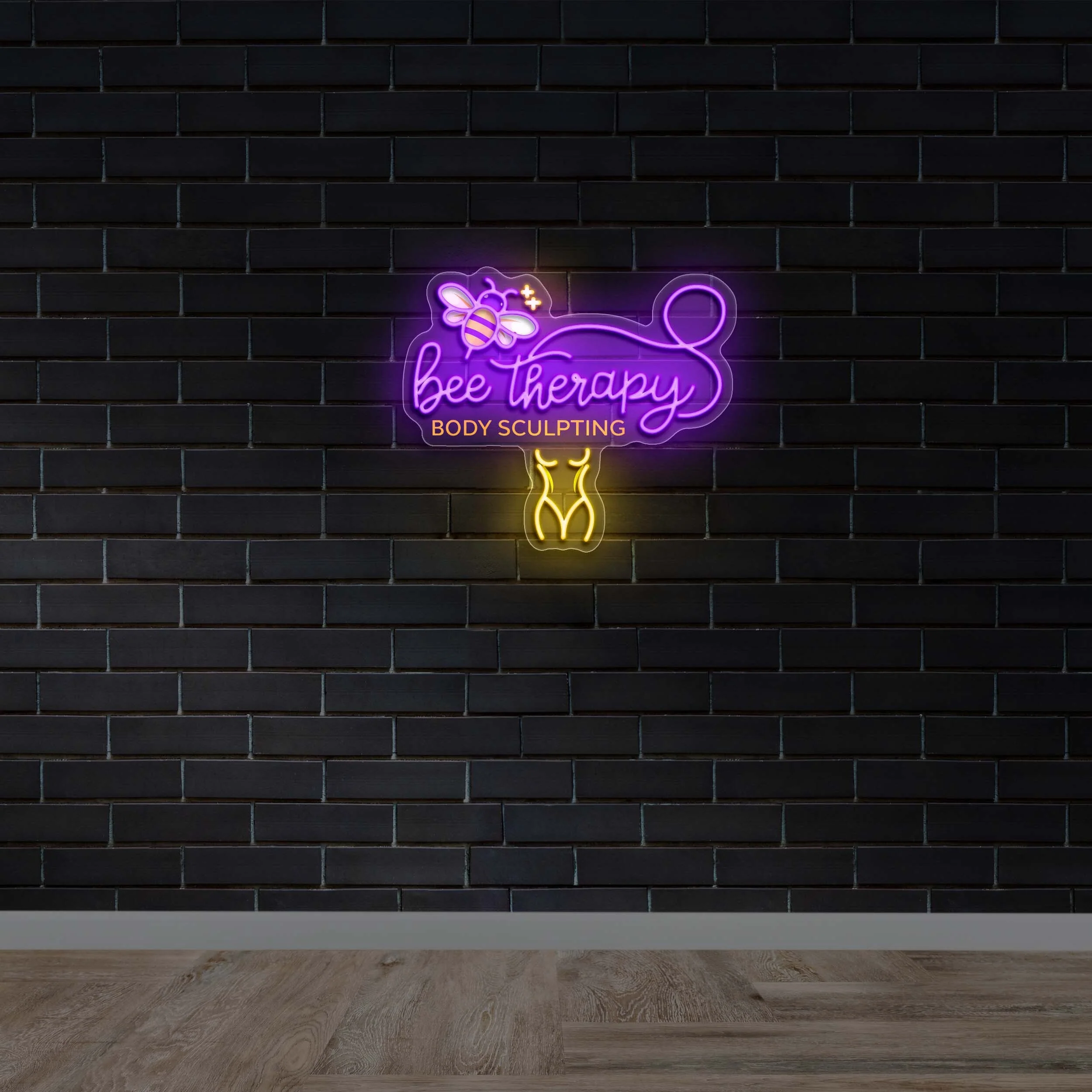 Bee Therapy Body Sculpting - Premium Neon Artwork