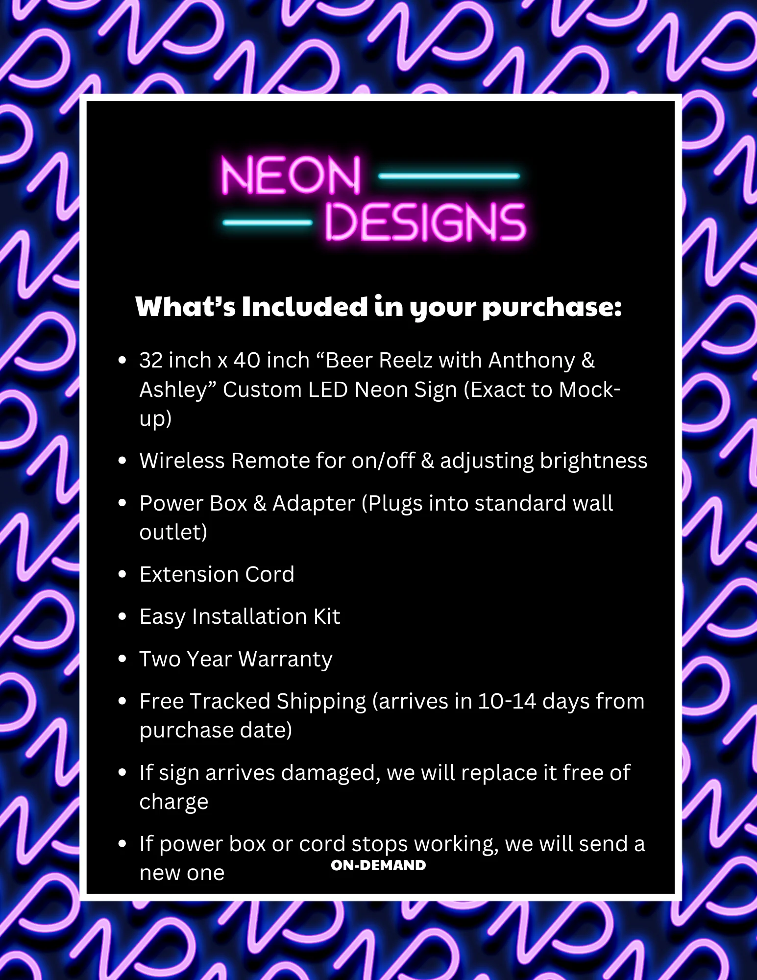 Beer Reelz with Anthony & Ashley - Premium Neon Artwork - Image 2