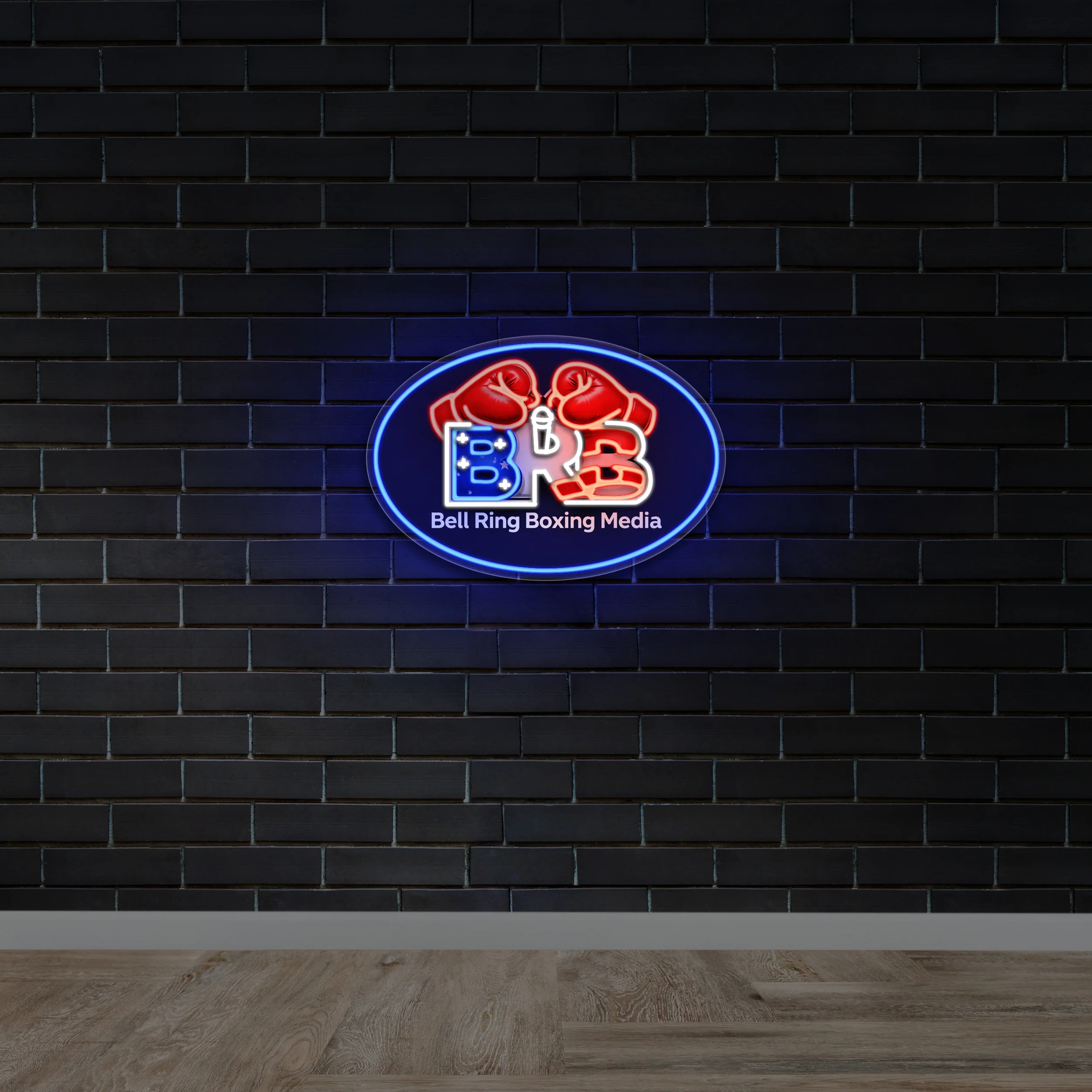 Bell Ring Boxing Media - Premium Neon Artwork