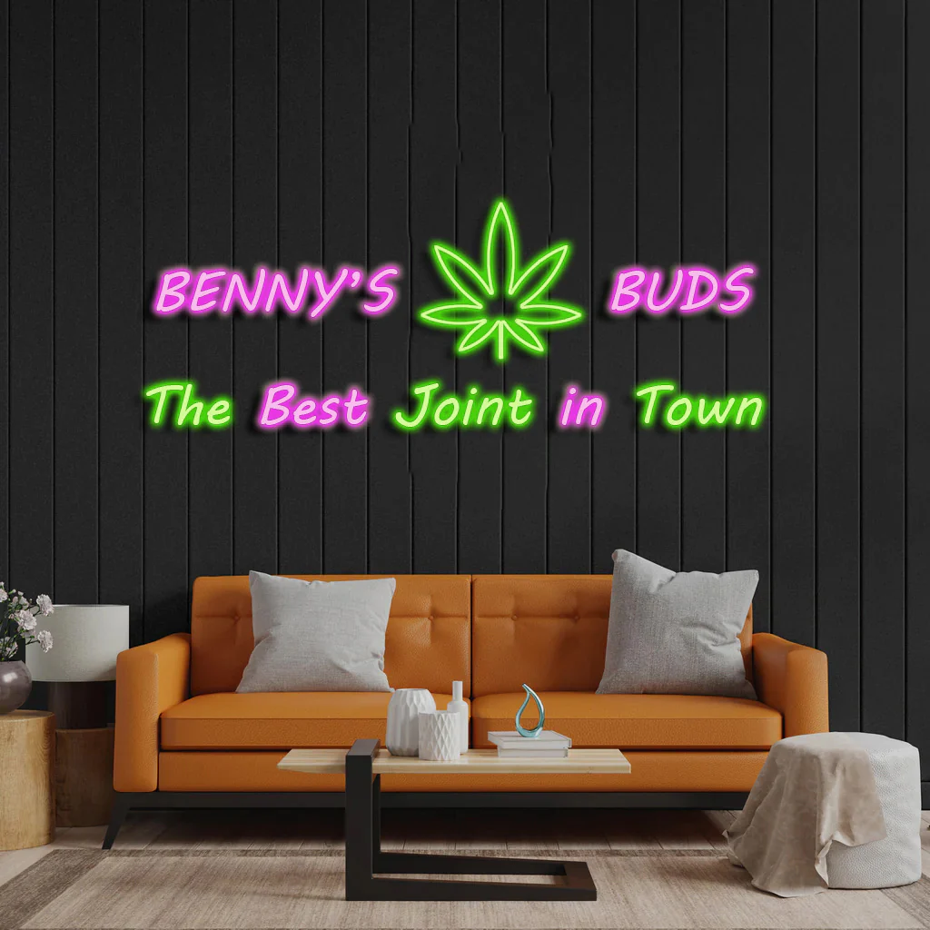 BENNY'S BUDS - Premium Neon Artwork