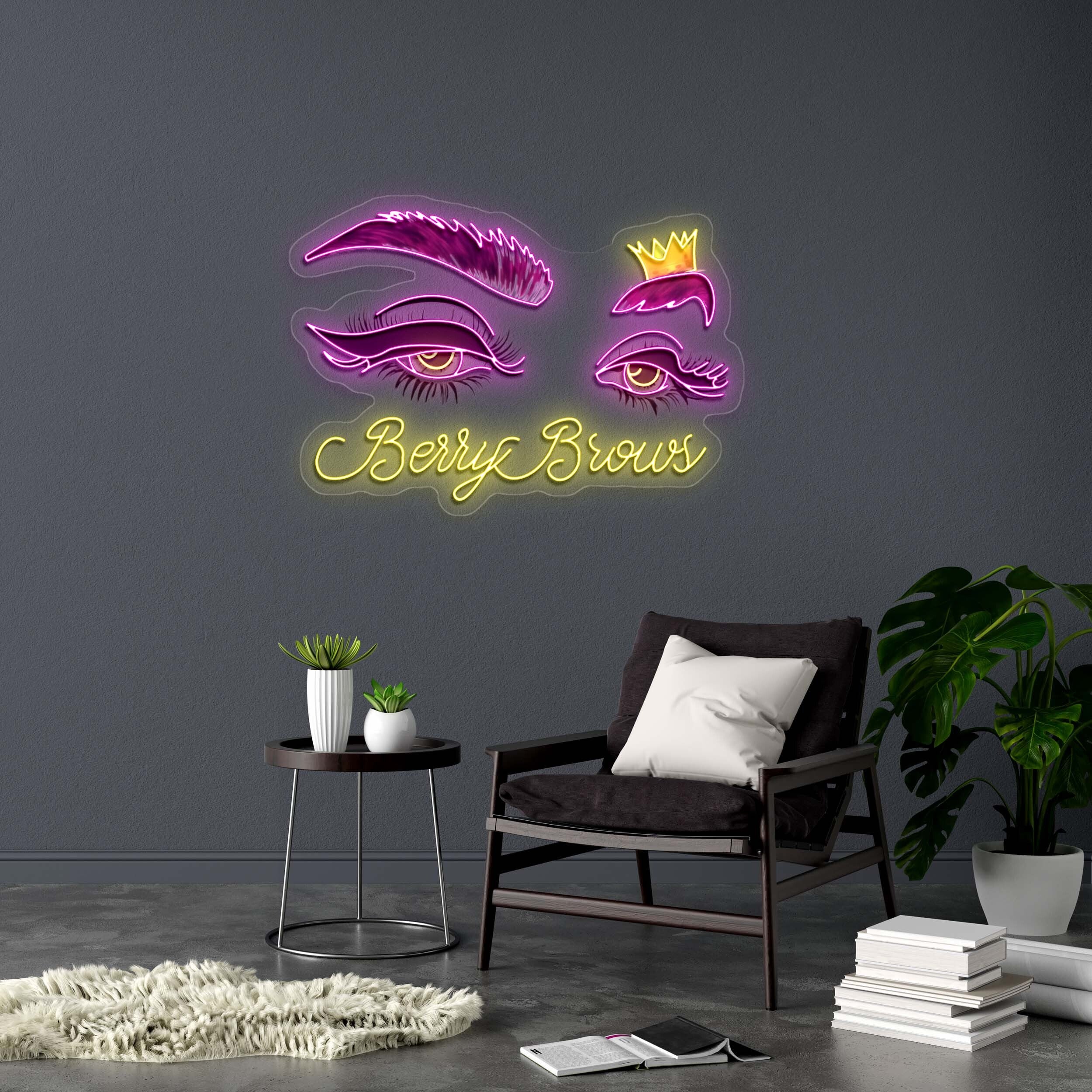 Berry Brows - Premium Neon Artwork