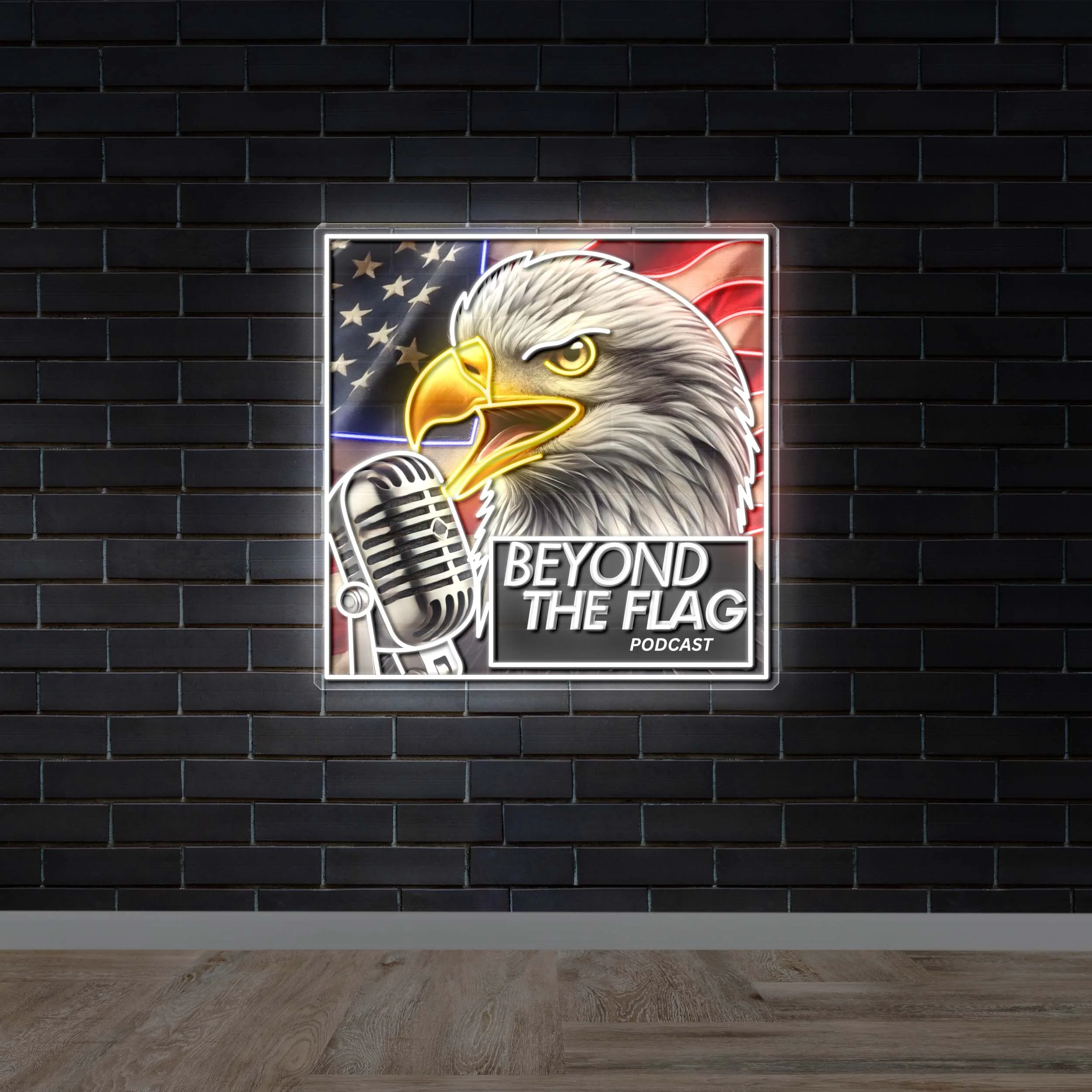 BEYOND THE FLAG PODCAST - Premium Neon Artwork