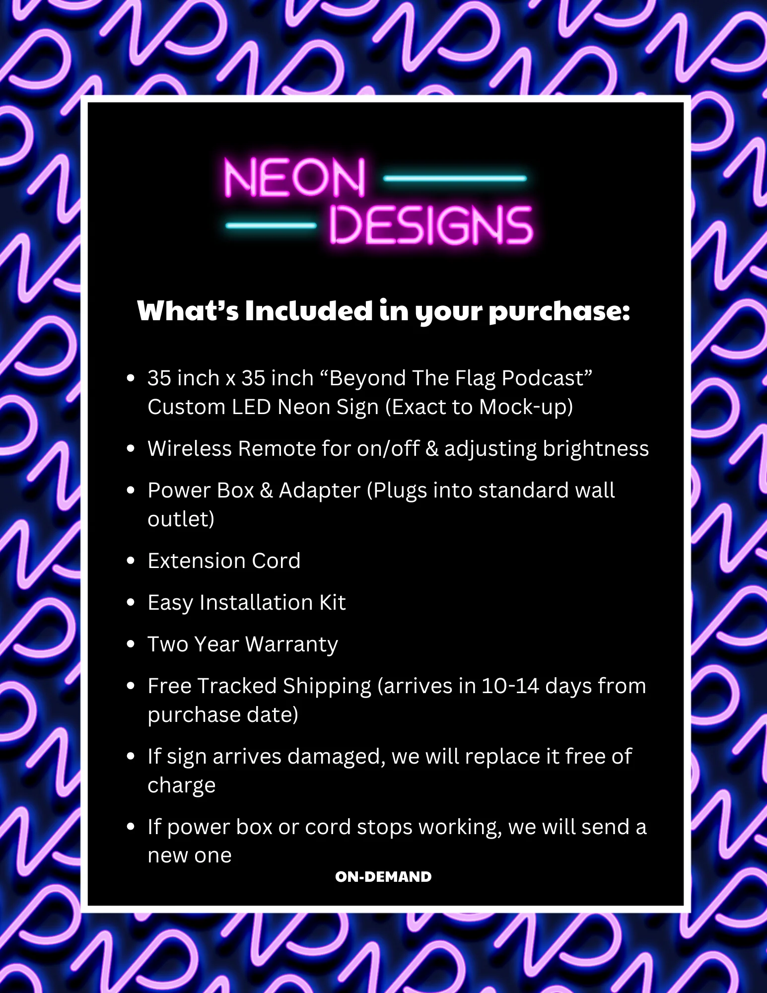 BEYOND THE FLAG PODCAST - Premium Neon Artwork - Image 2