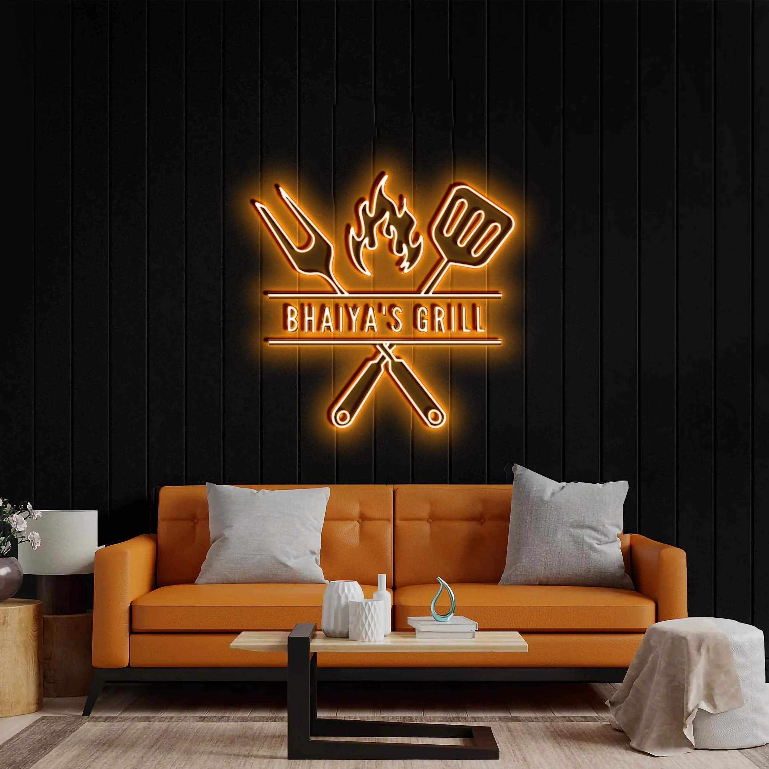 BHAIYA'S GRILL - Premium Neon Artwork