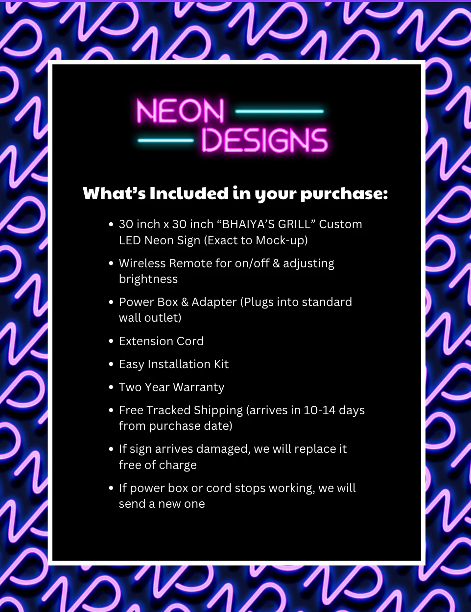 BHAIYA'S GRILL - Premium Neon Artwork - Image 2