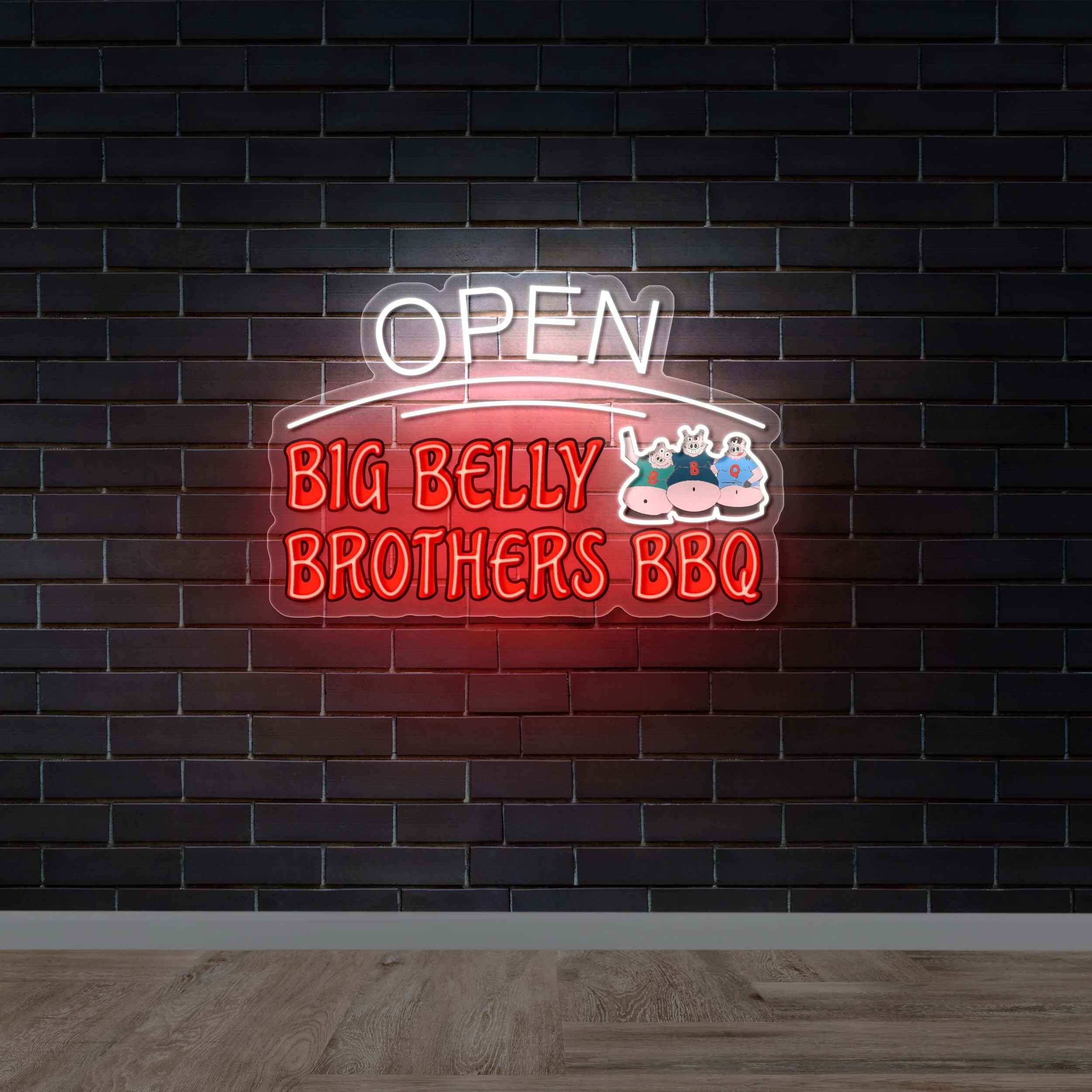 BIG BELLY BROTHERS BBQ - Premium Neon Artwork