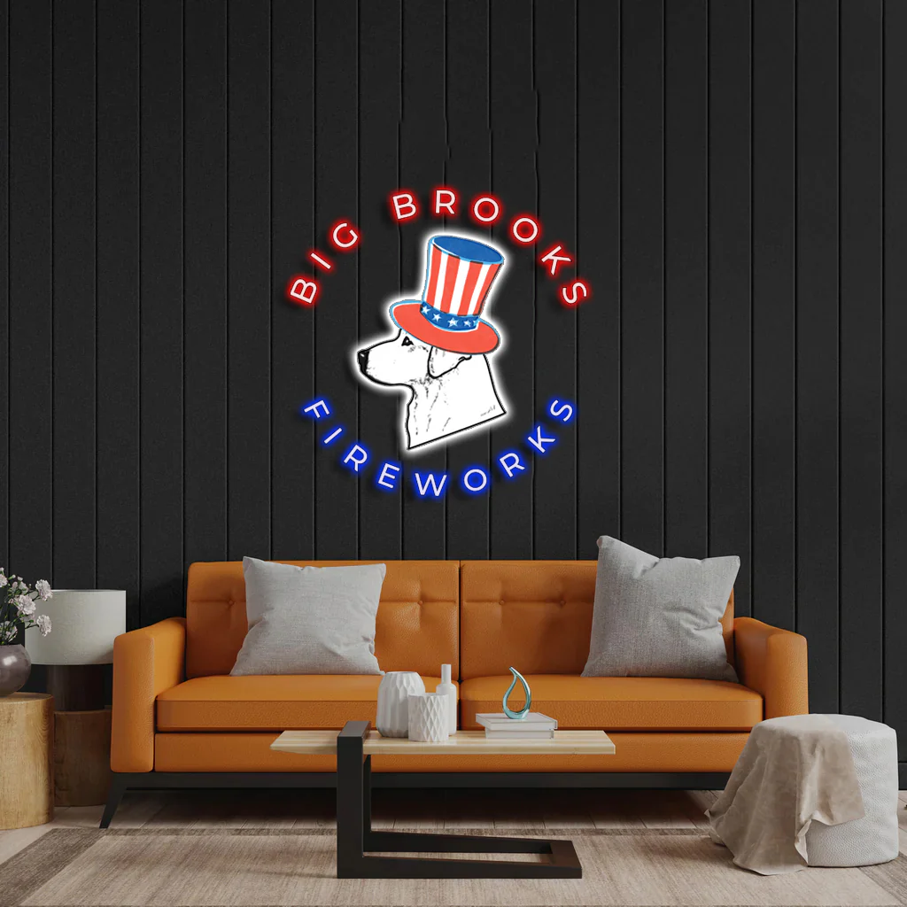 Big Brooks Fireworks - Premium Neon Artwork