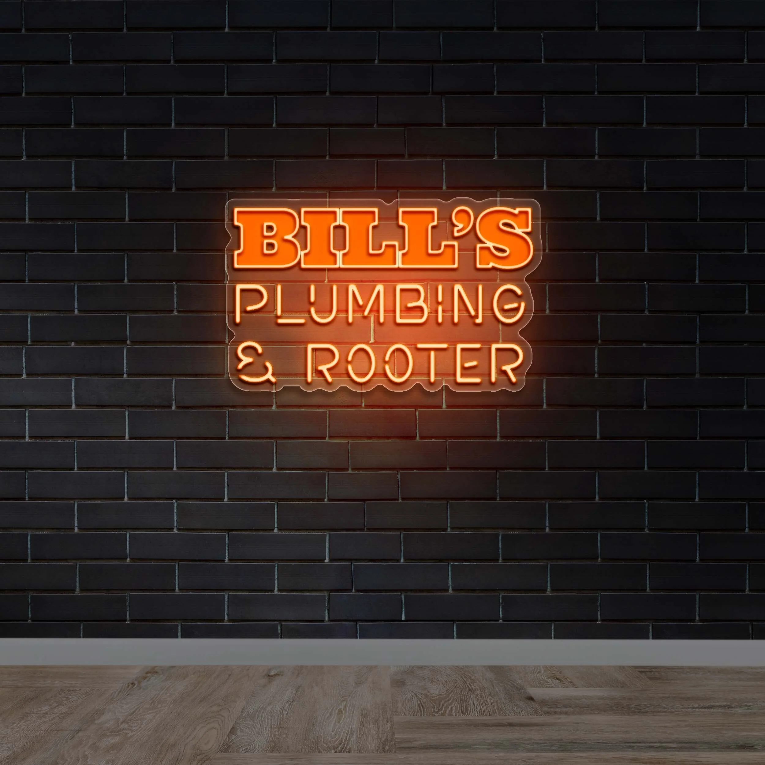 BILL'S PLUMBING & ROOTER - Premium Neon Artwork