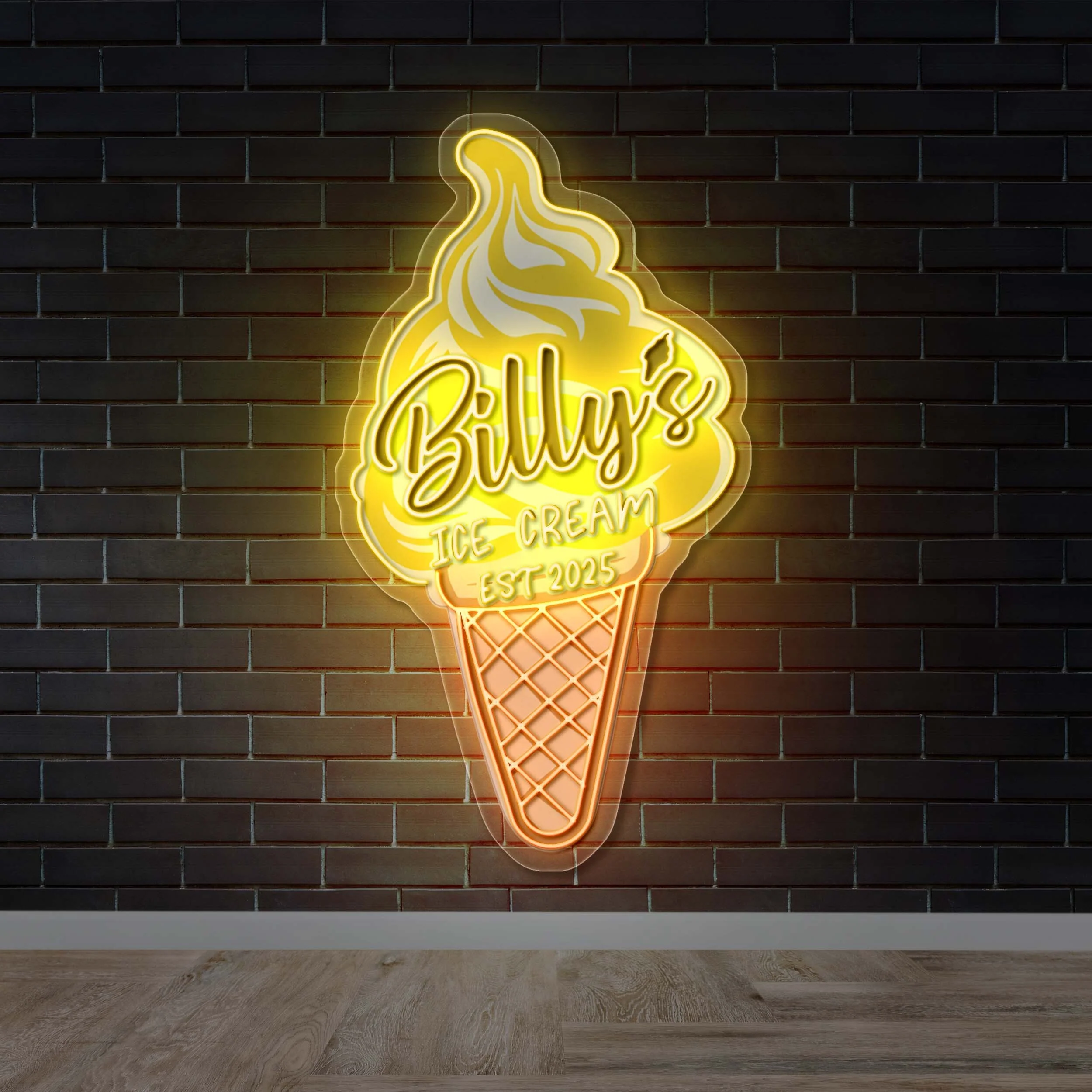 BILLY'S ICE CREAM - Premium Neon Artwork