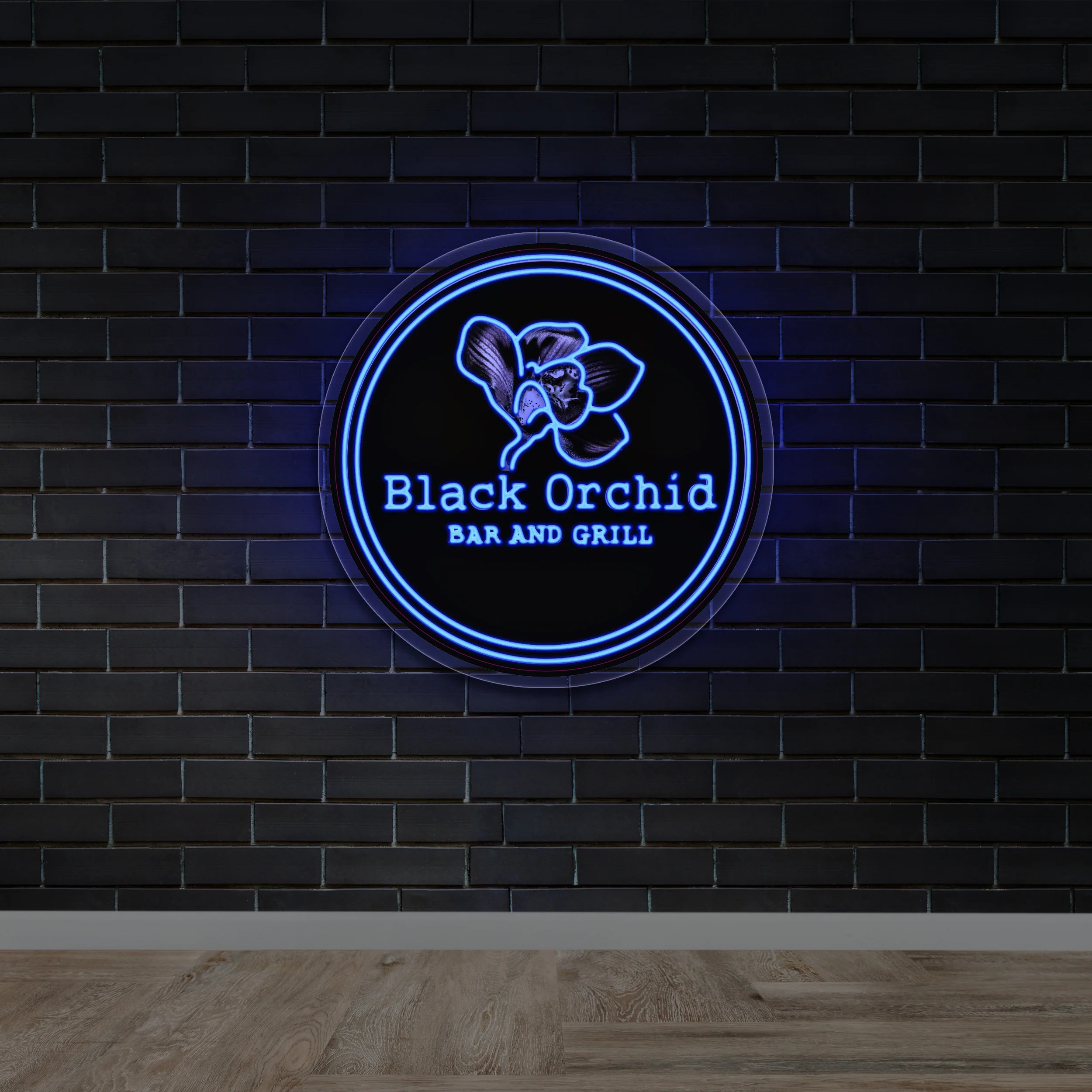 BLACK ORCHID - Premium Neon Artwork