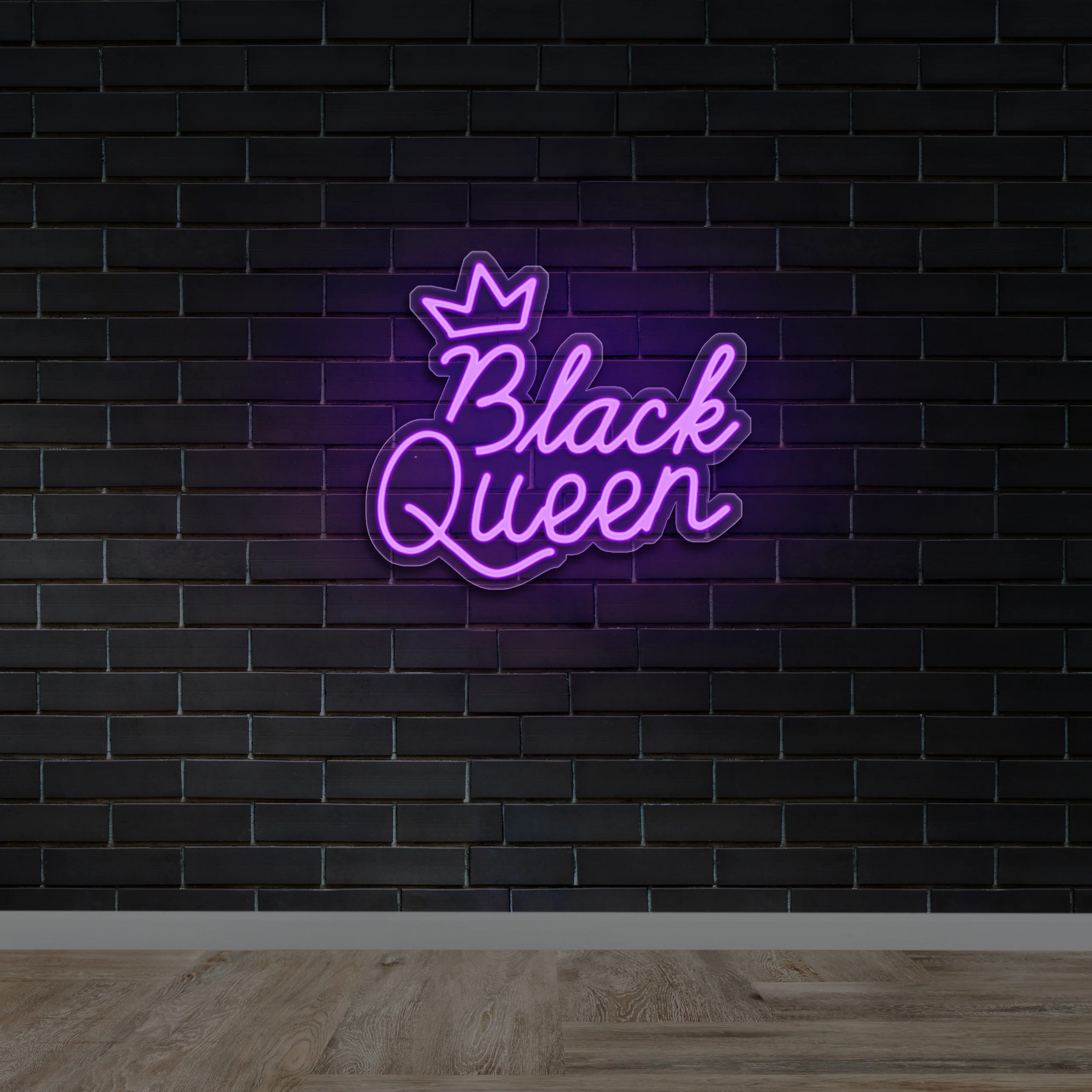 Black Queen - Premium Neon Artwork
