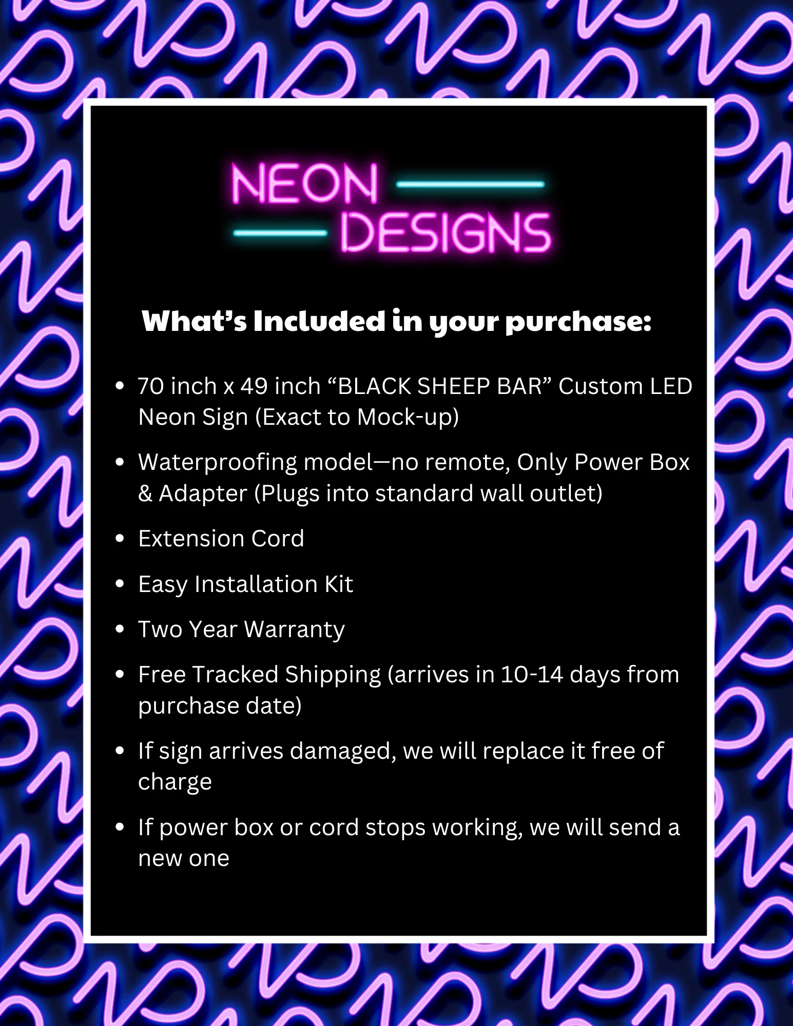 BLACK SHEEP BAR - Premium Neon Artwork - Image 2