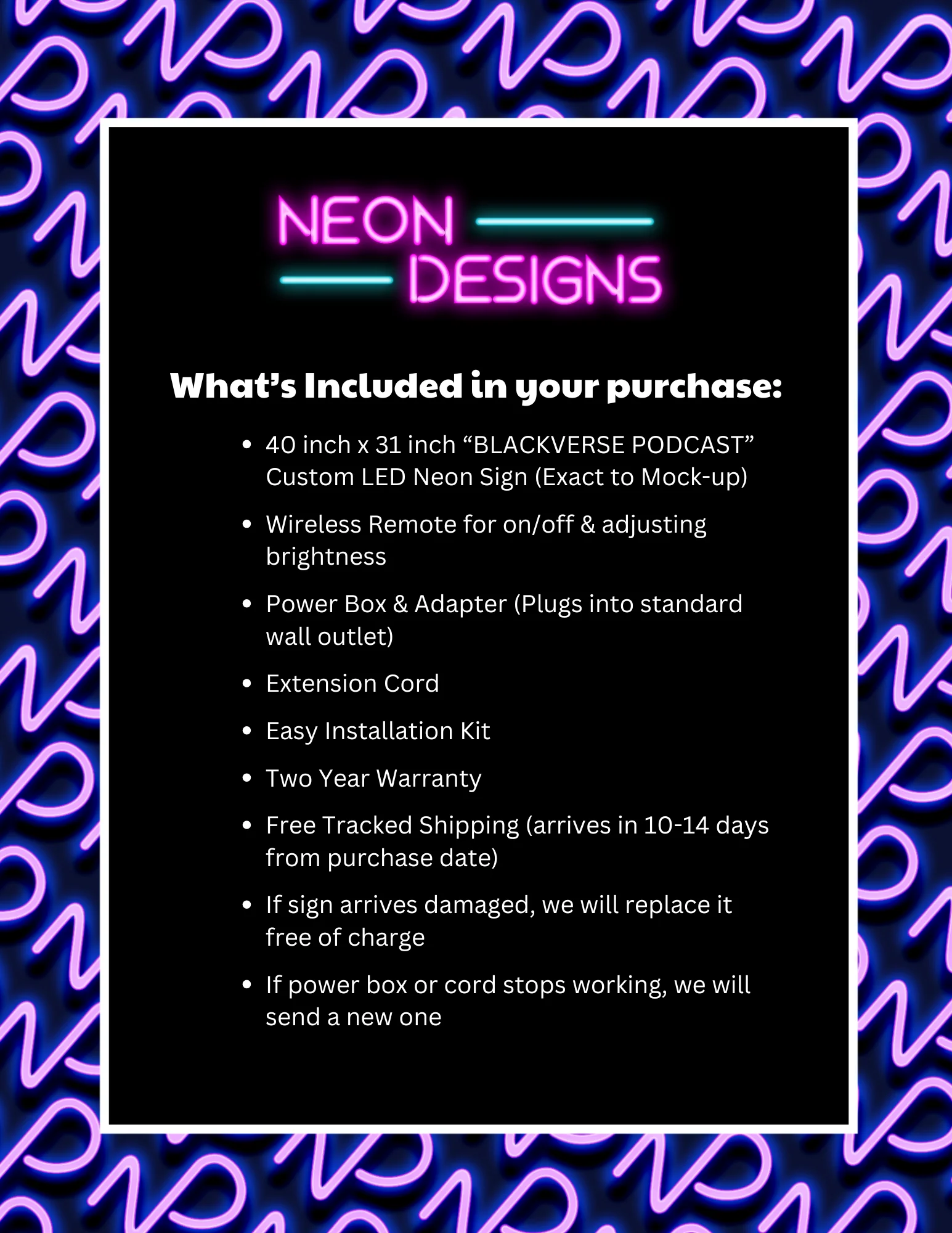 BLACKVERSE PODCAST - Premium Neon Artwork - Image 2