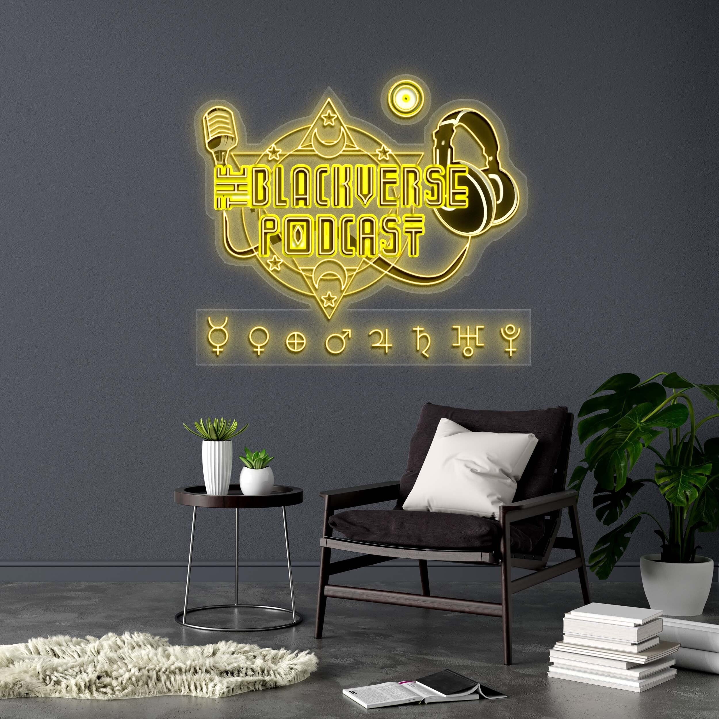 BLACKVERSE PODCAST v2 - Premium Neon Artwork